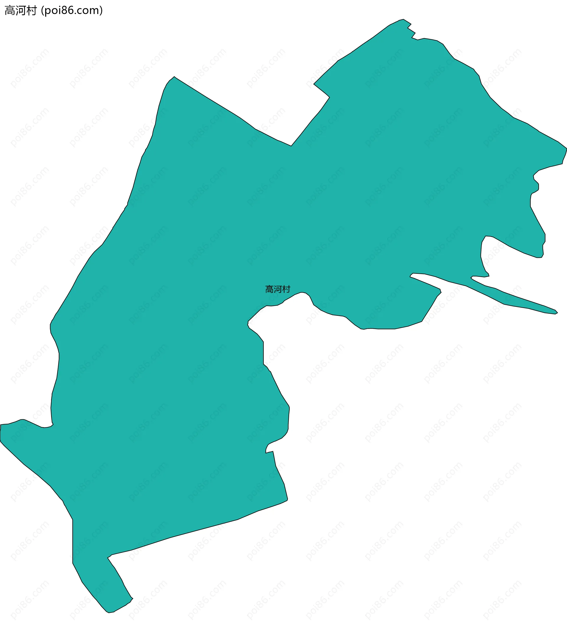 高河村边界地图