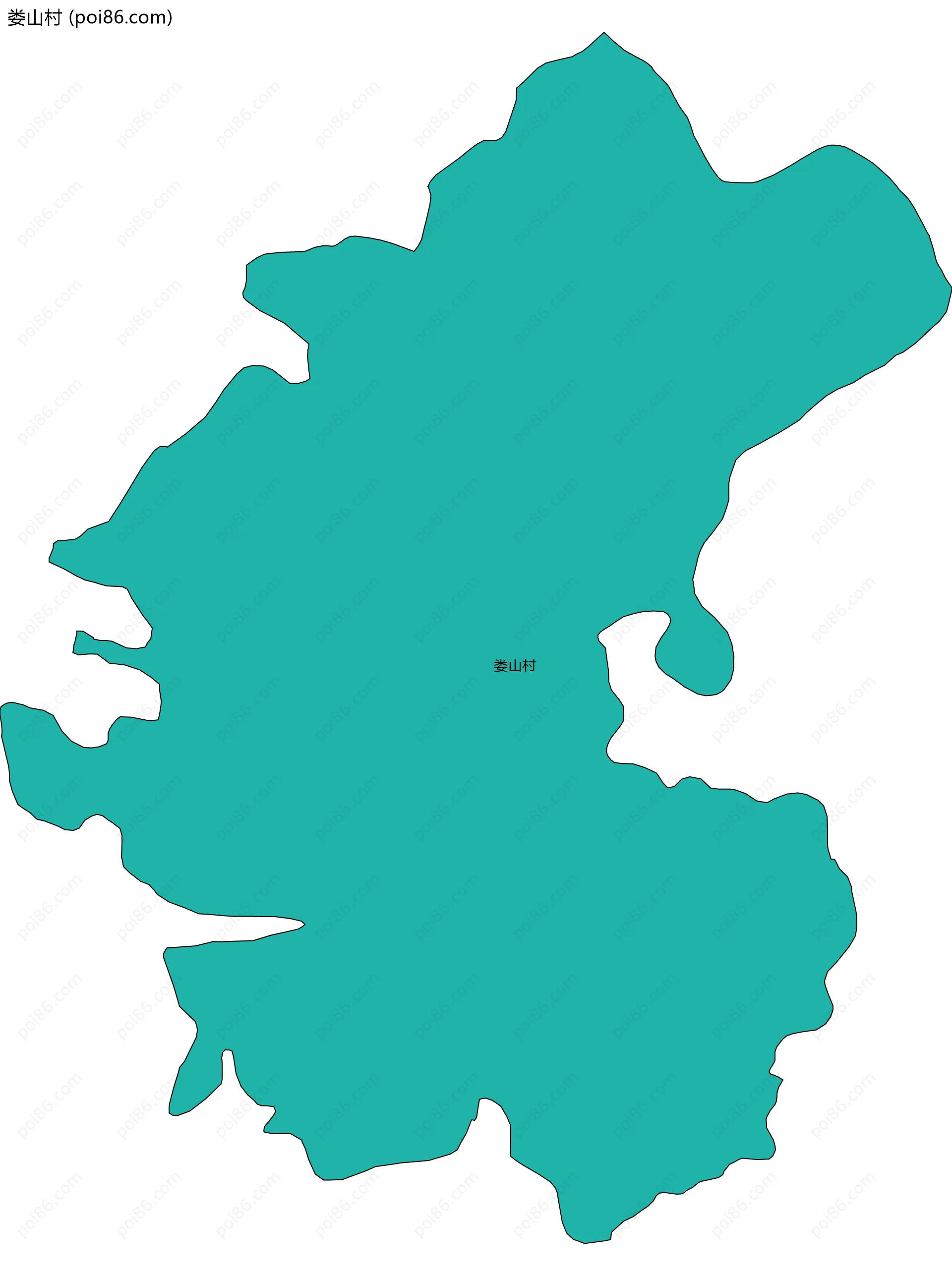 娄山村边界地图