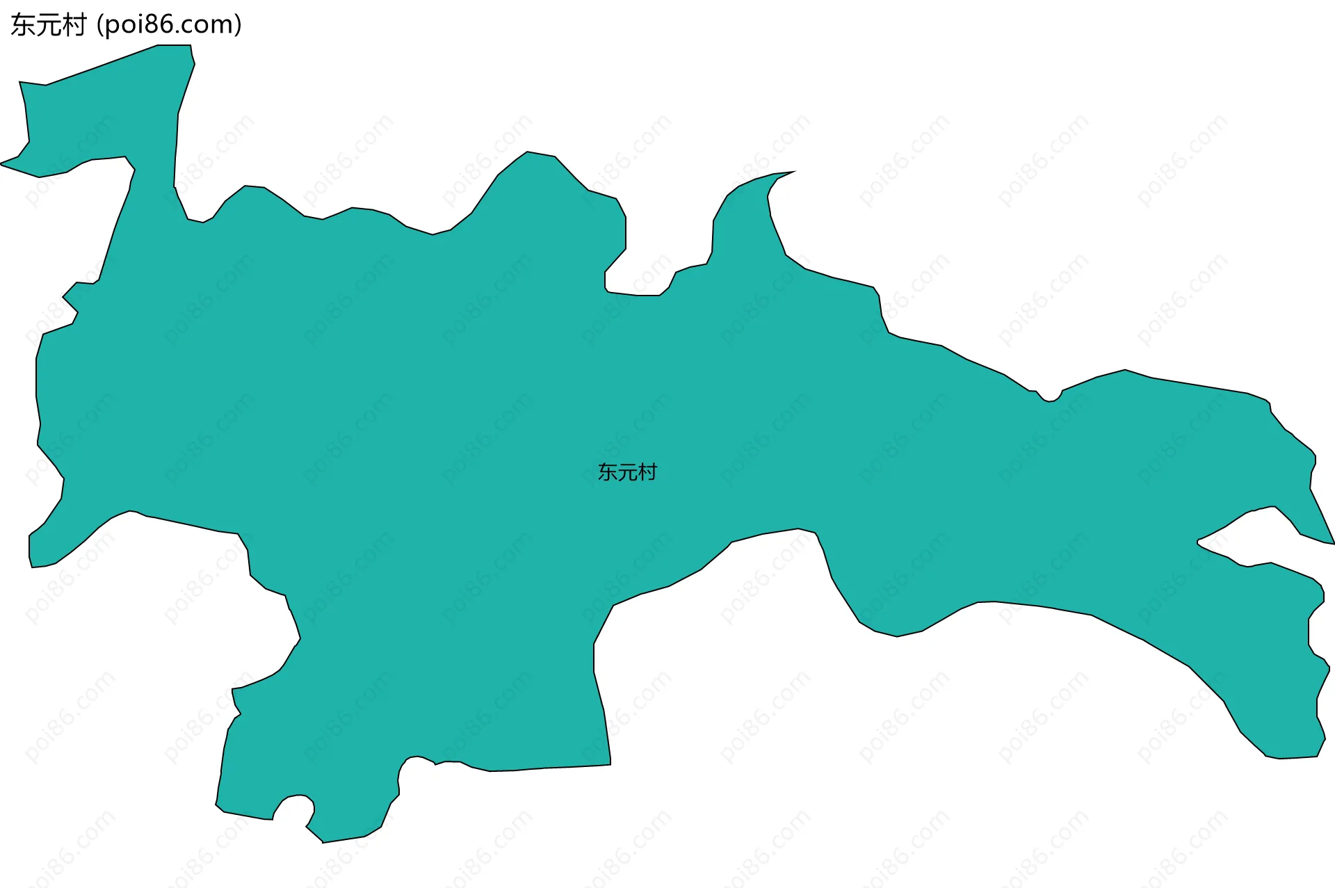 东元村边界地图