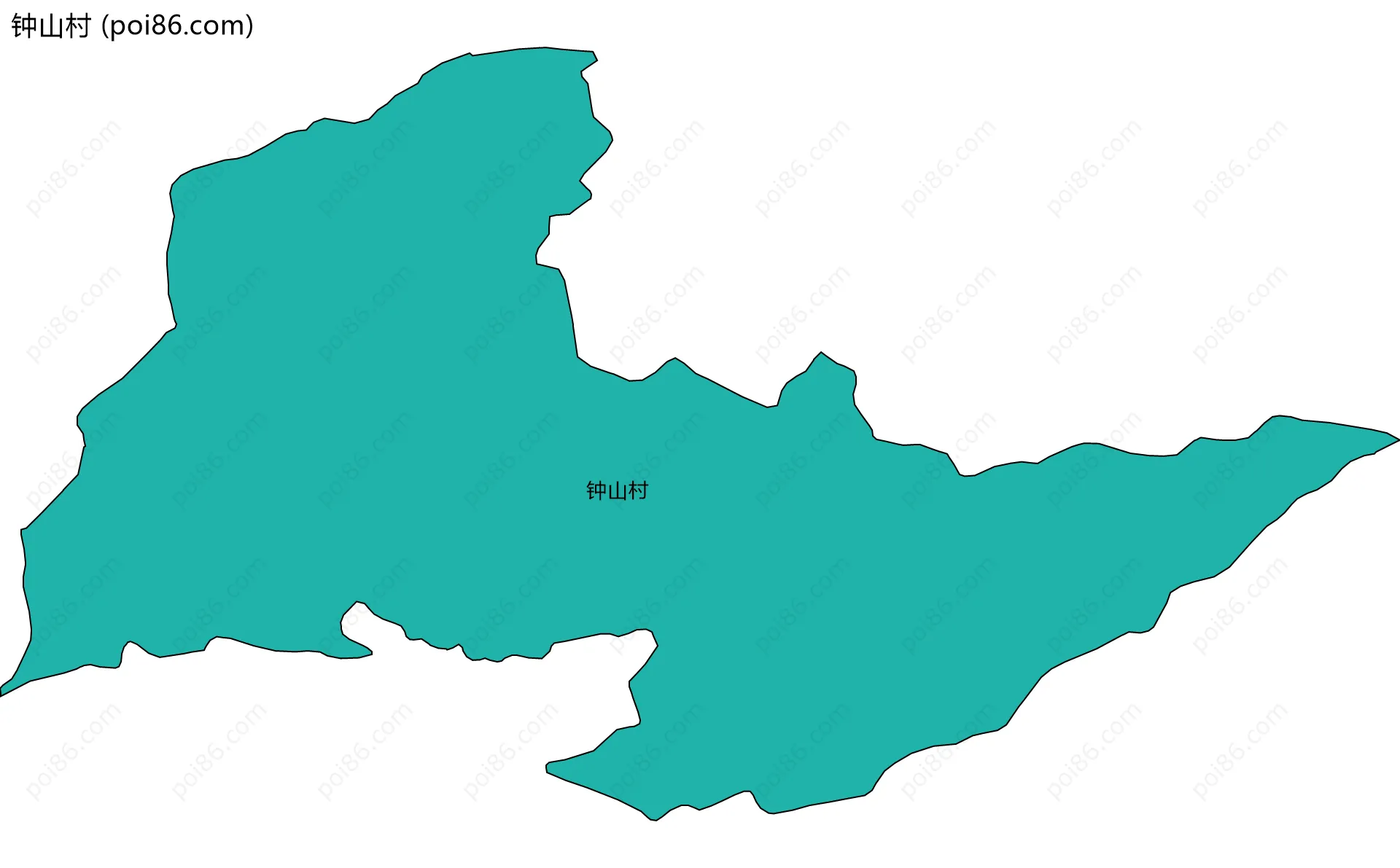 钟山村边界地图