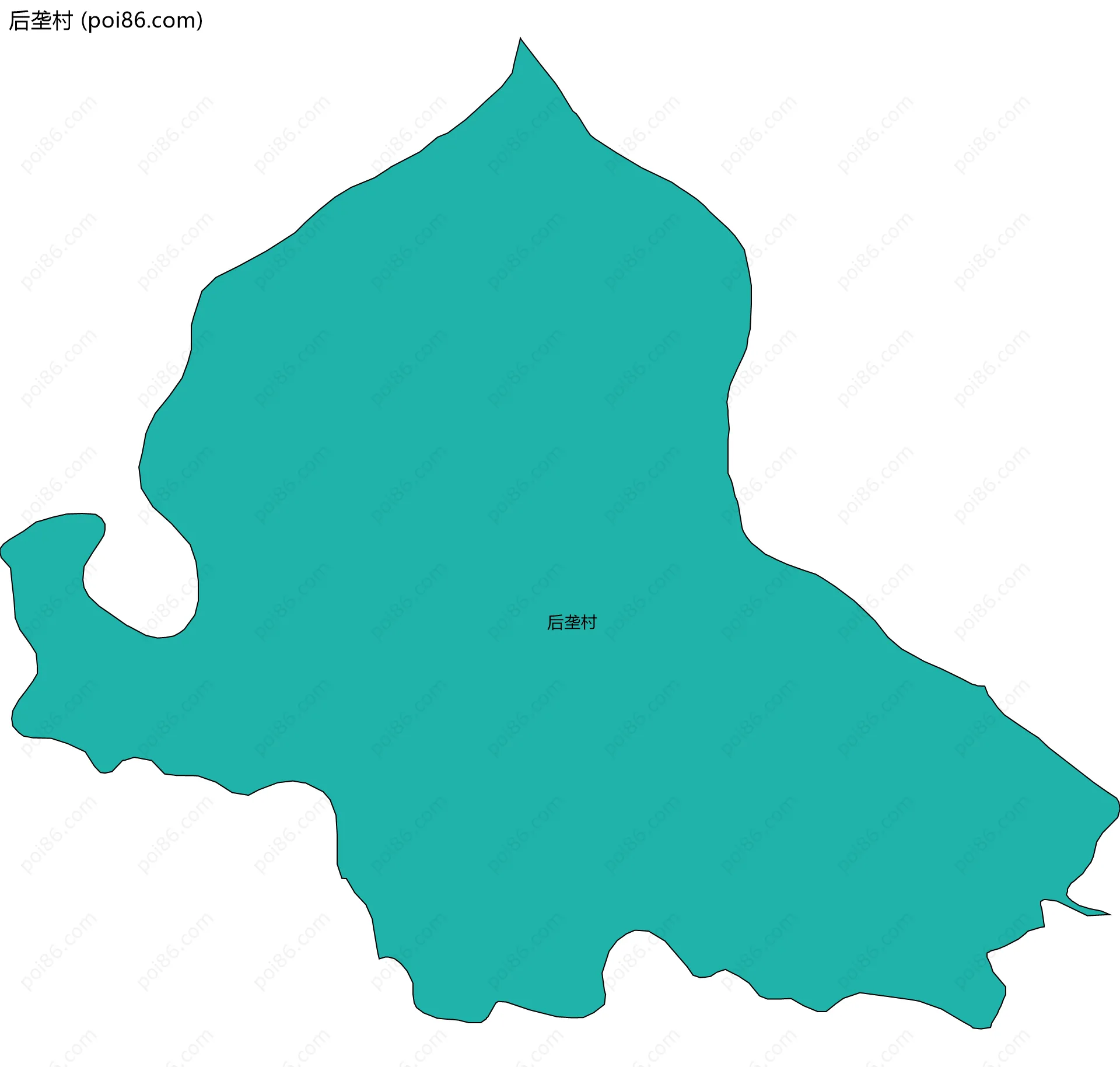 后垄村边界地图