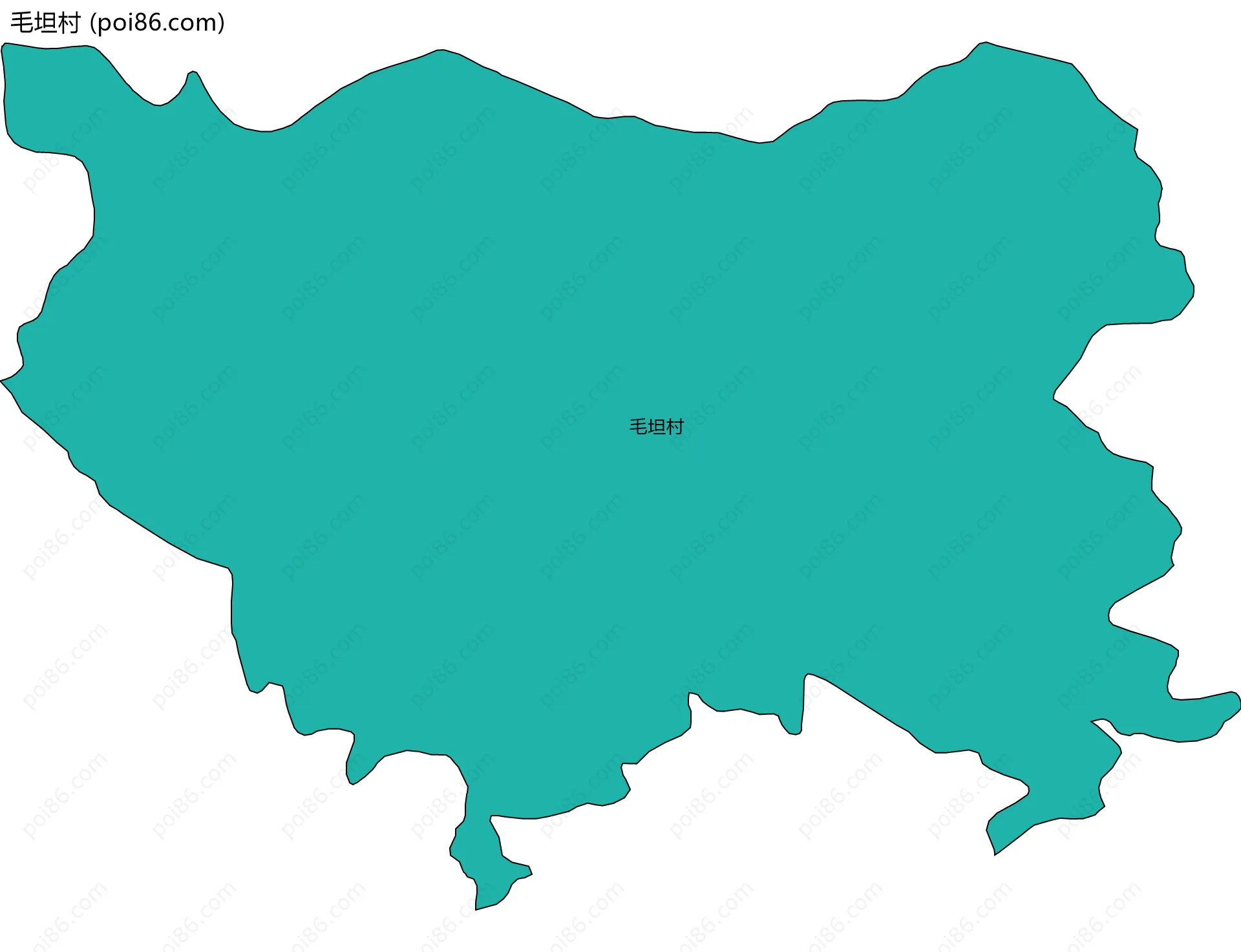 毛坦村边界地图