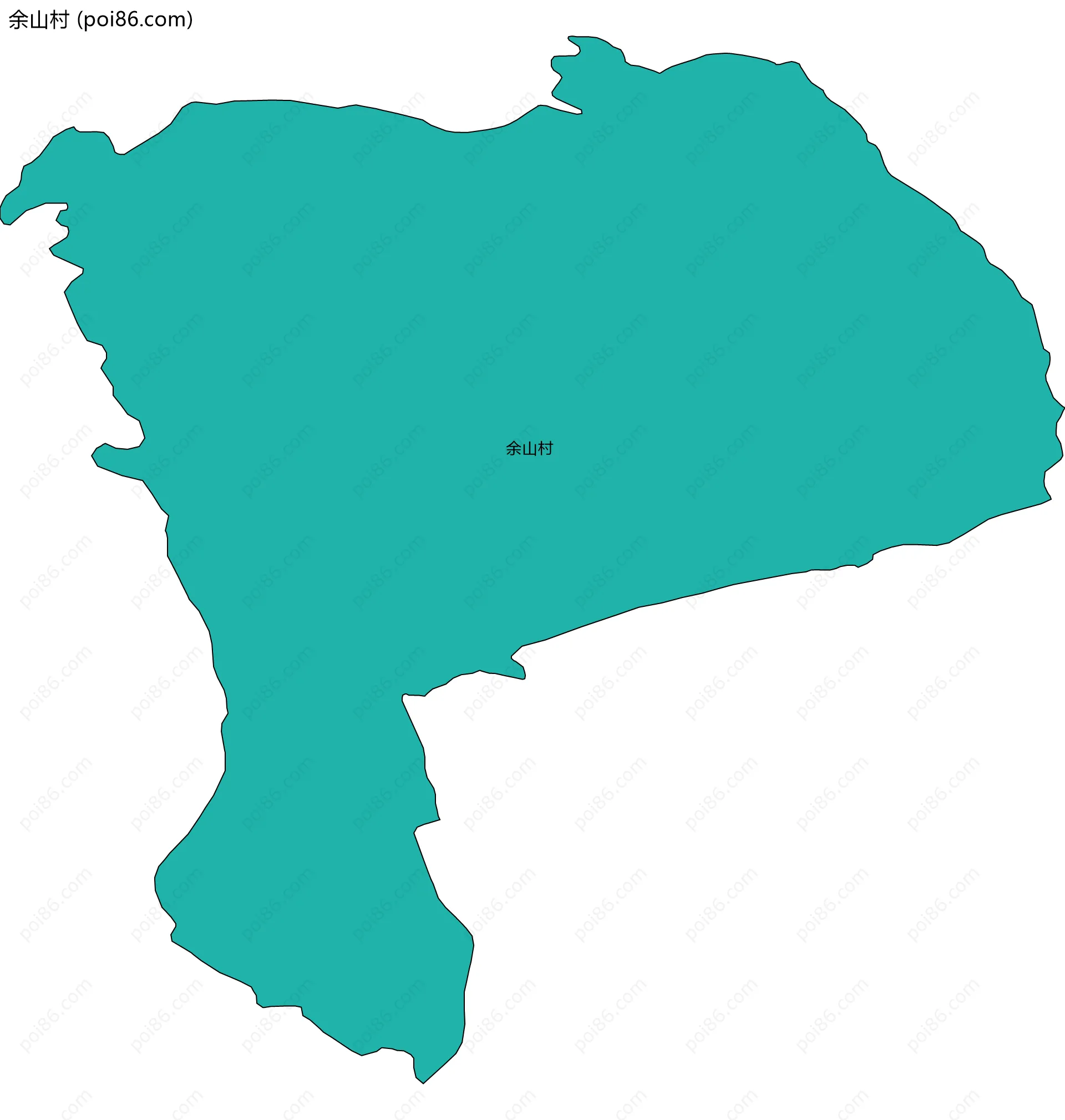 余山村边界地图