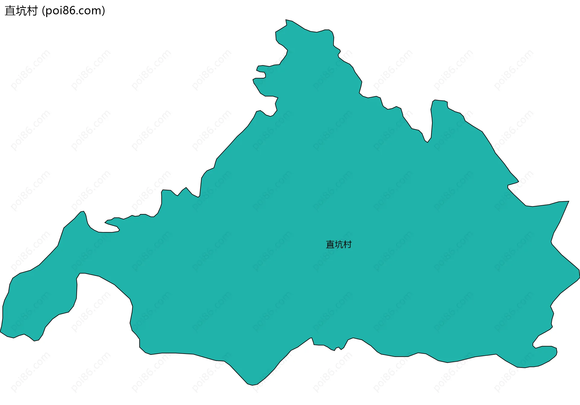 直坑村边界地图