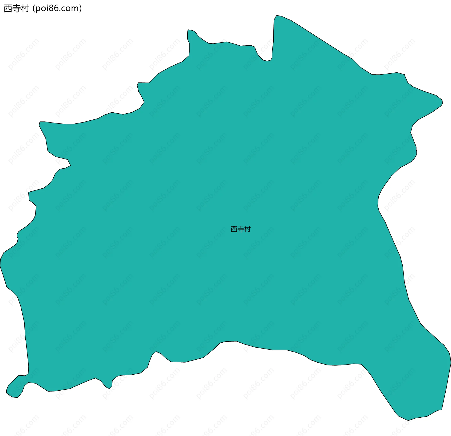 西寺村边界地图