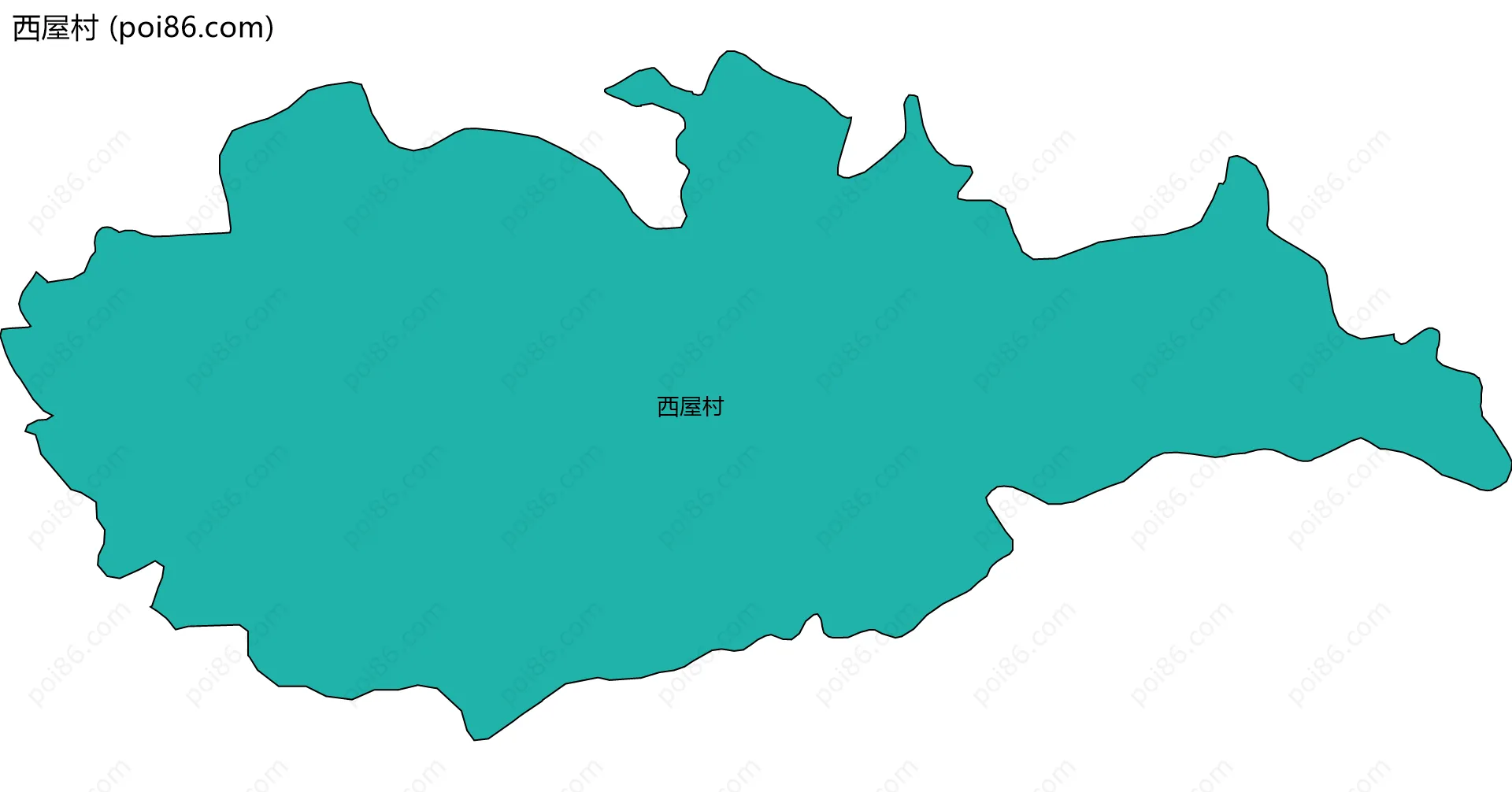 西屋村边界地图