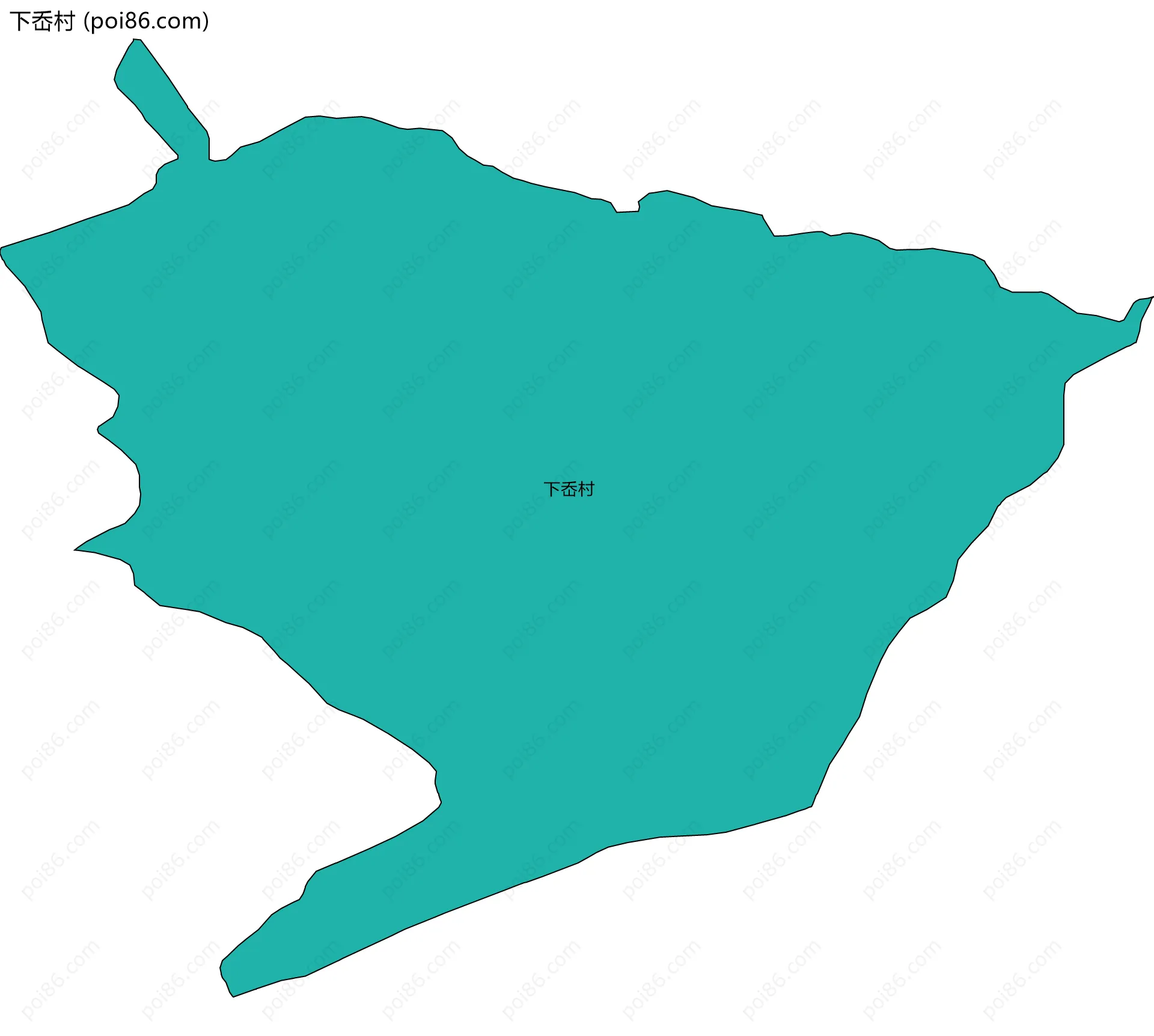 下岙村边界地图