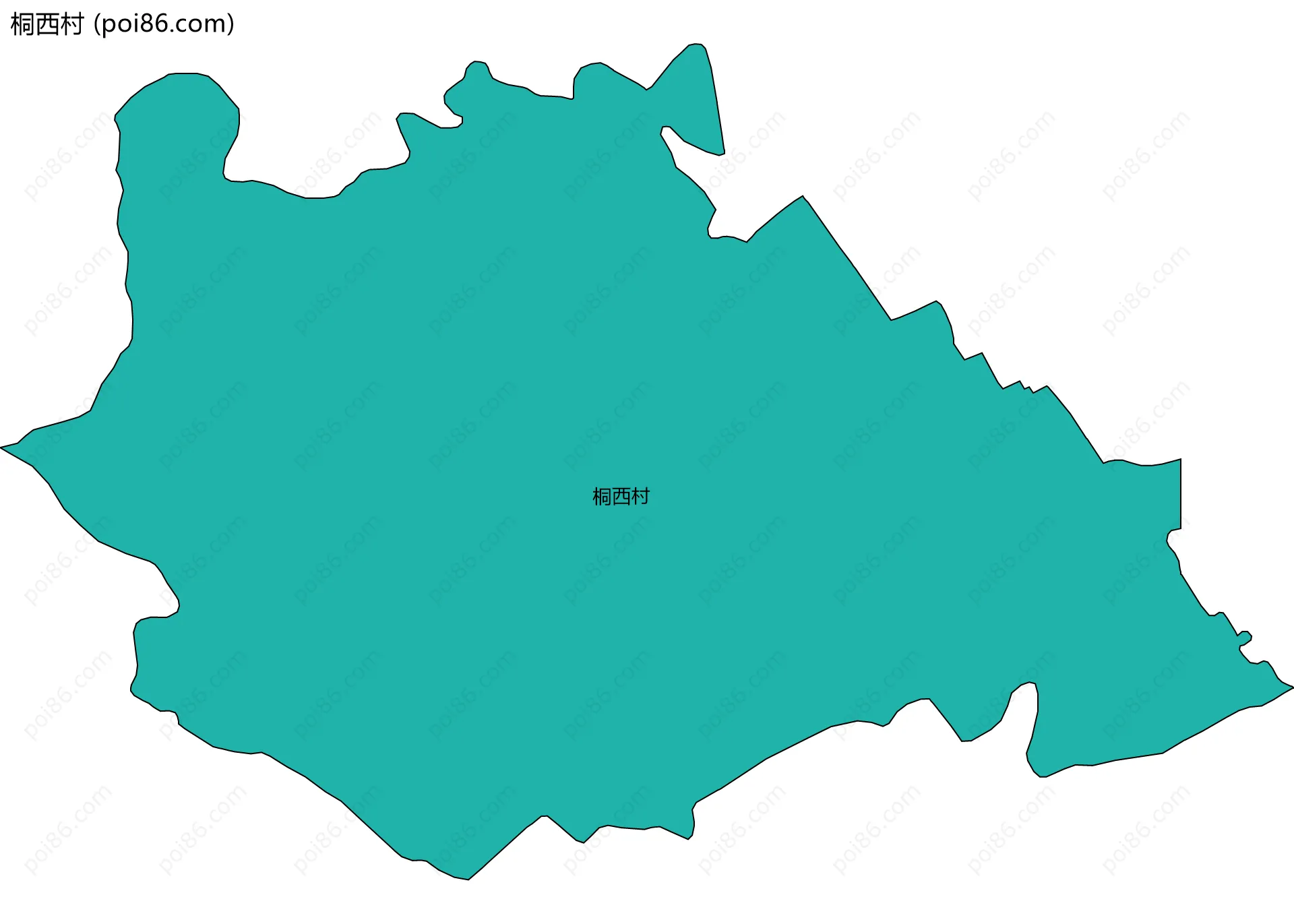 桐西村边界地图