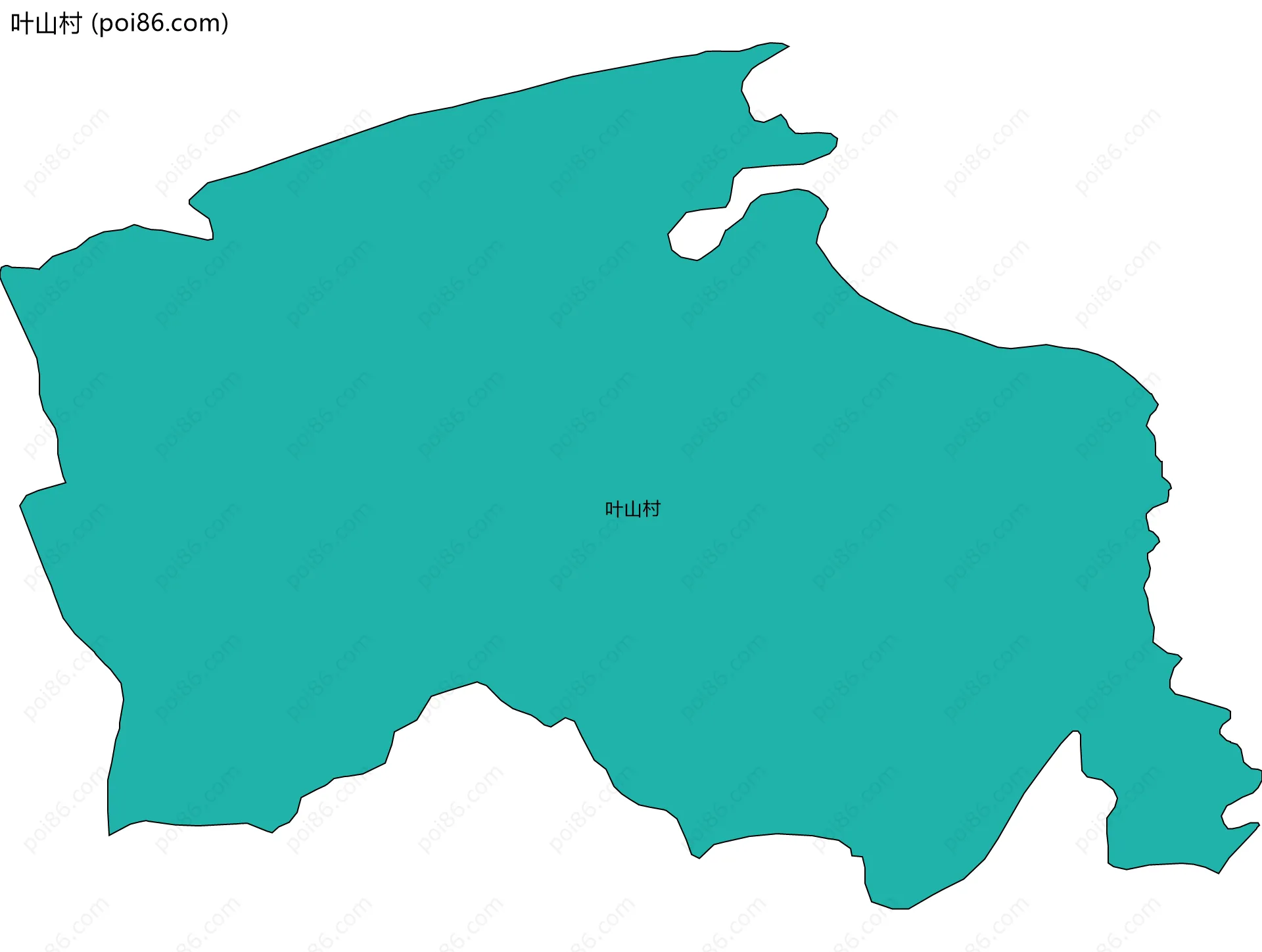 叶山村边界地图