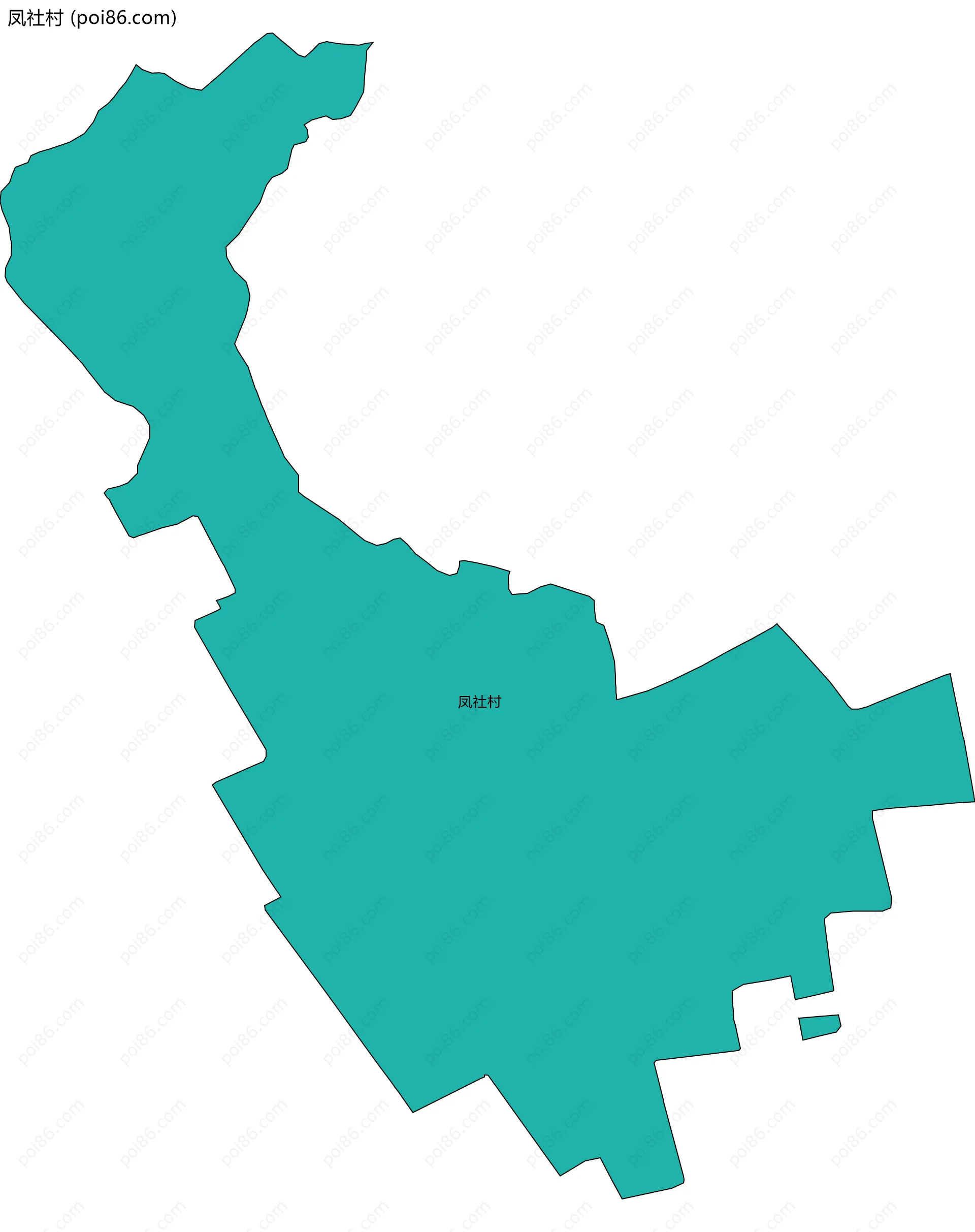 凤社村边界地图