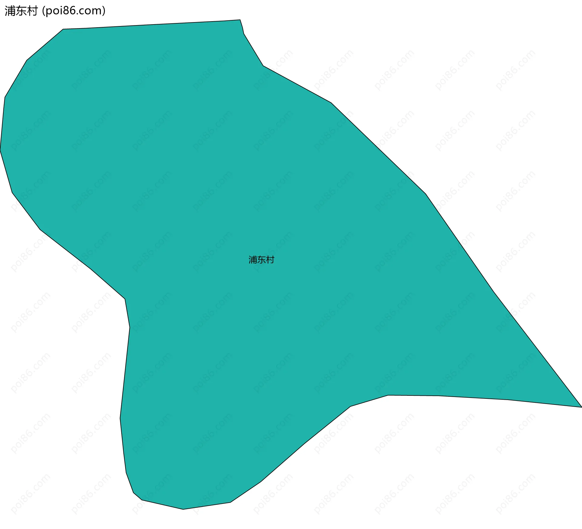 浦东村边界地图