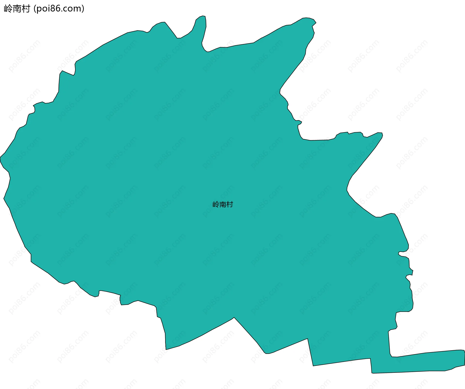 岭南村边界地图