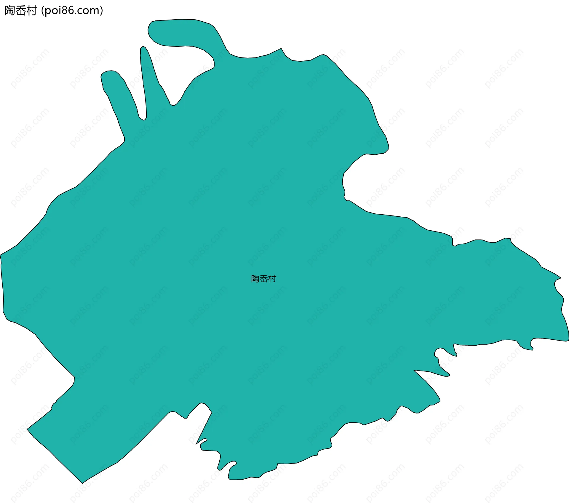 陶岙村边界地图