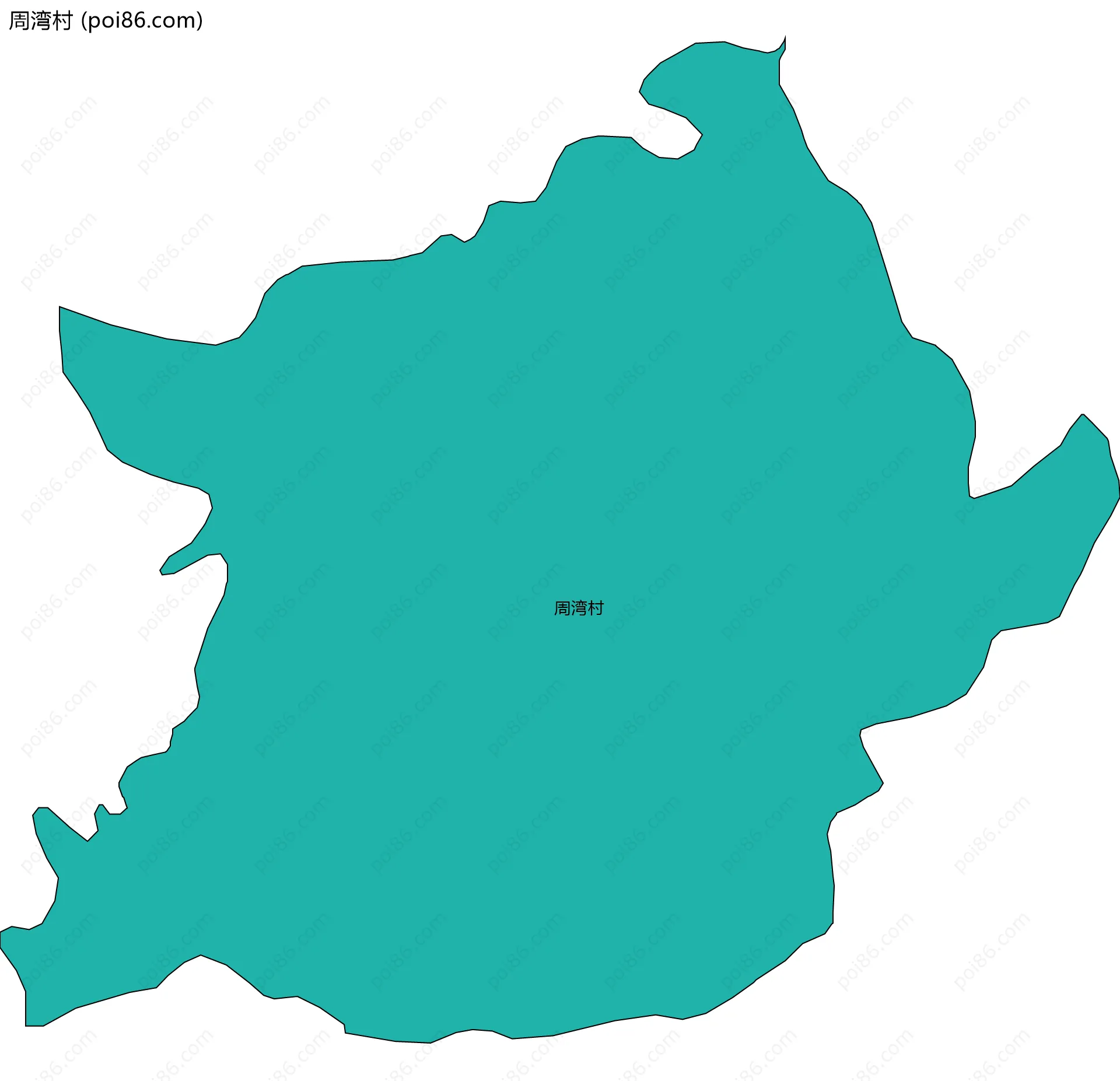 周湾村边界地图