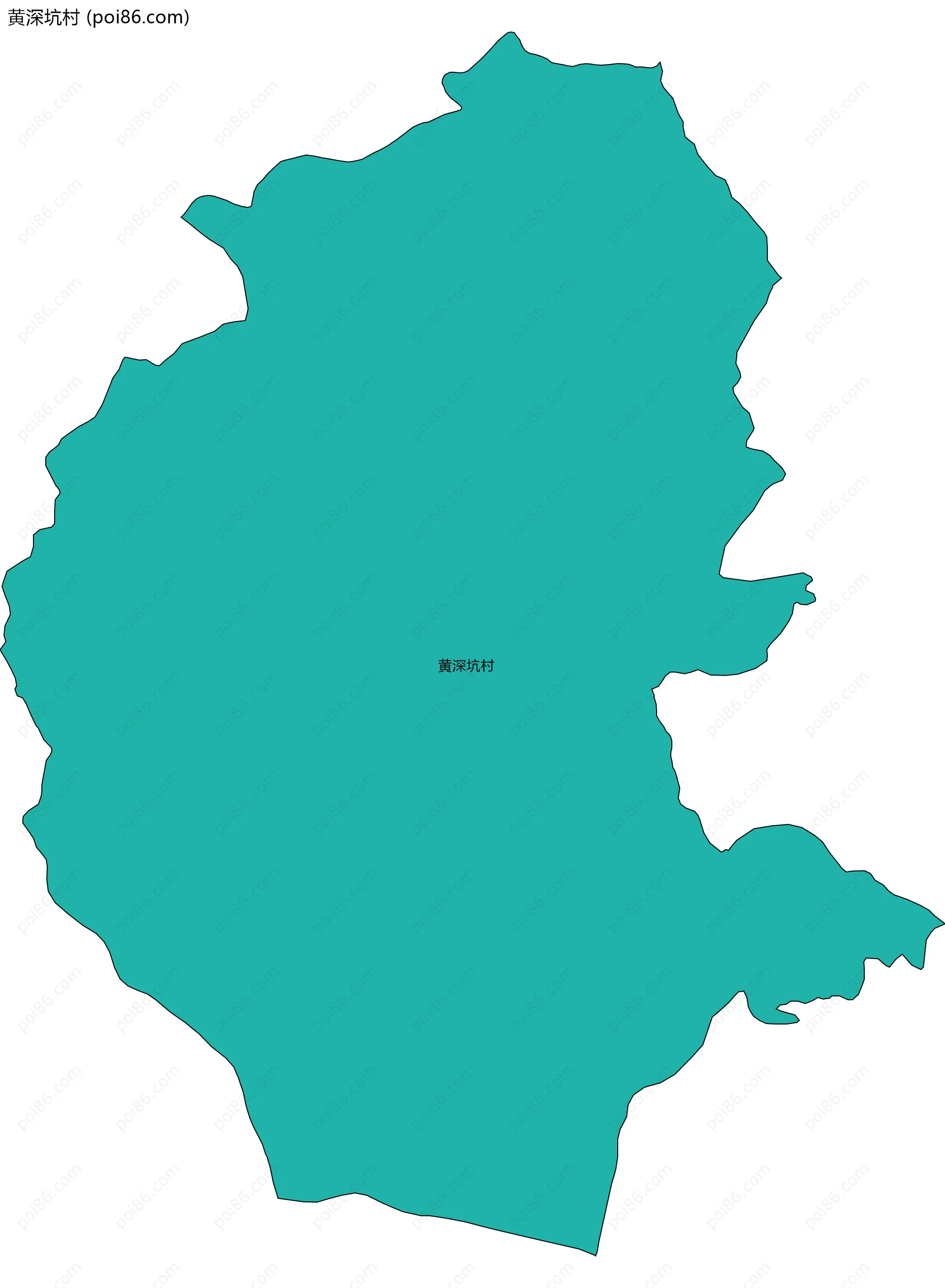 黄深坑村边界地图