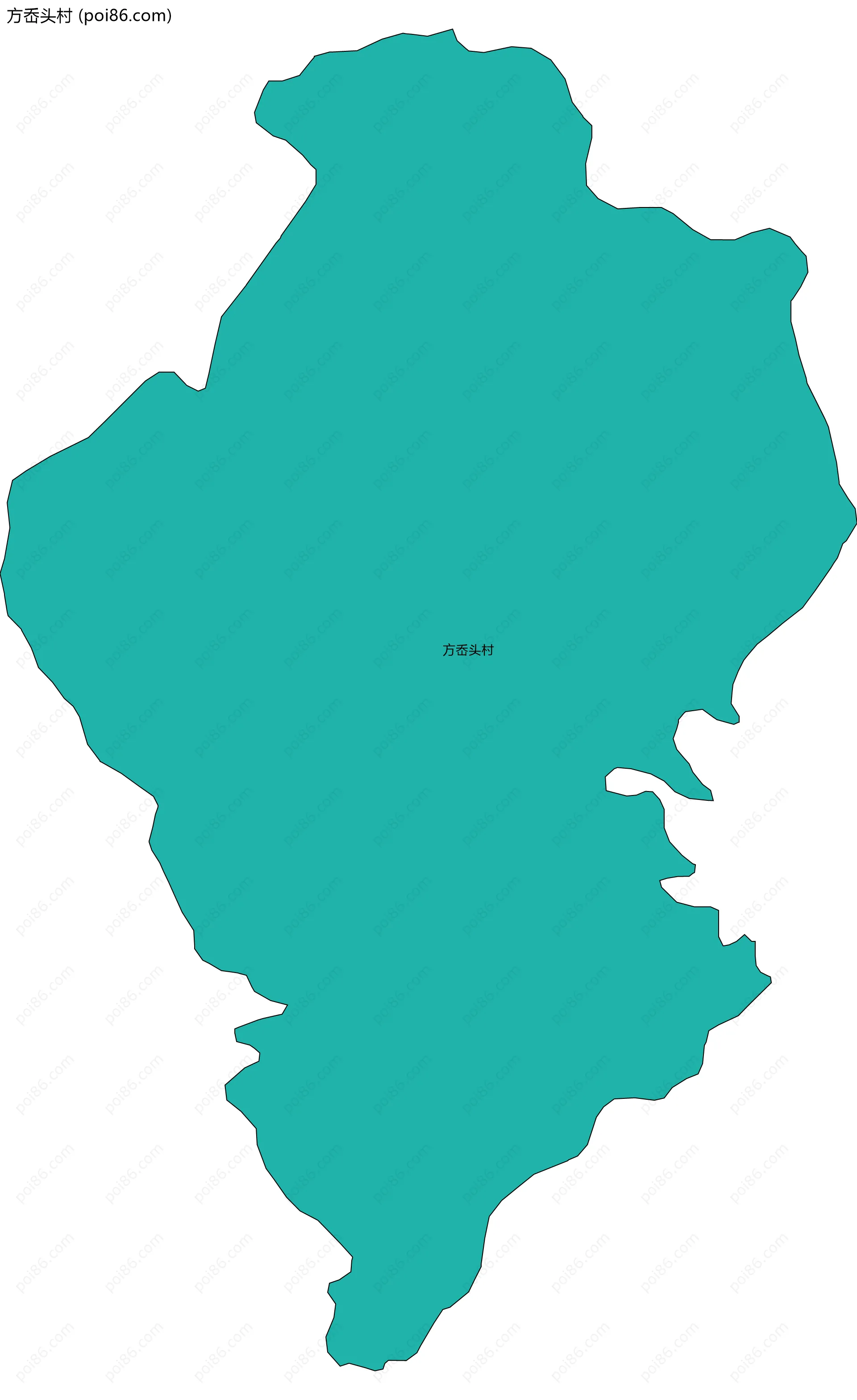 方岙头村边界地图