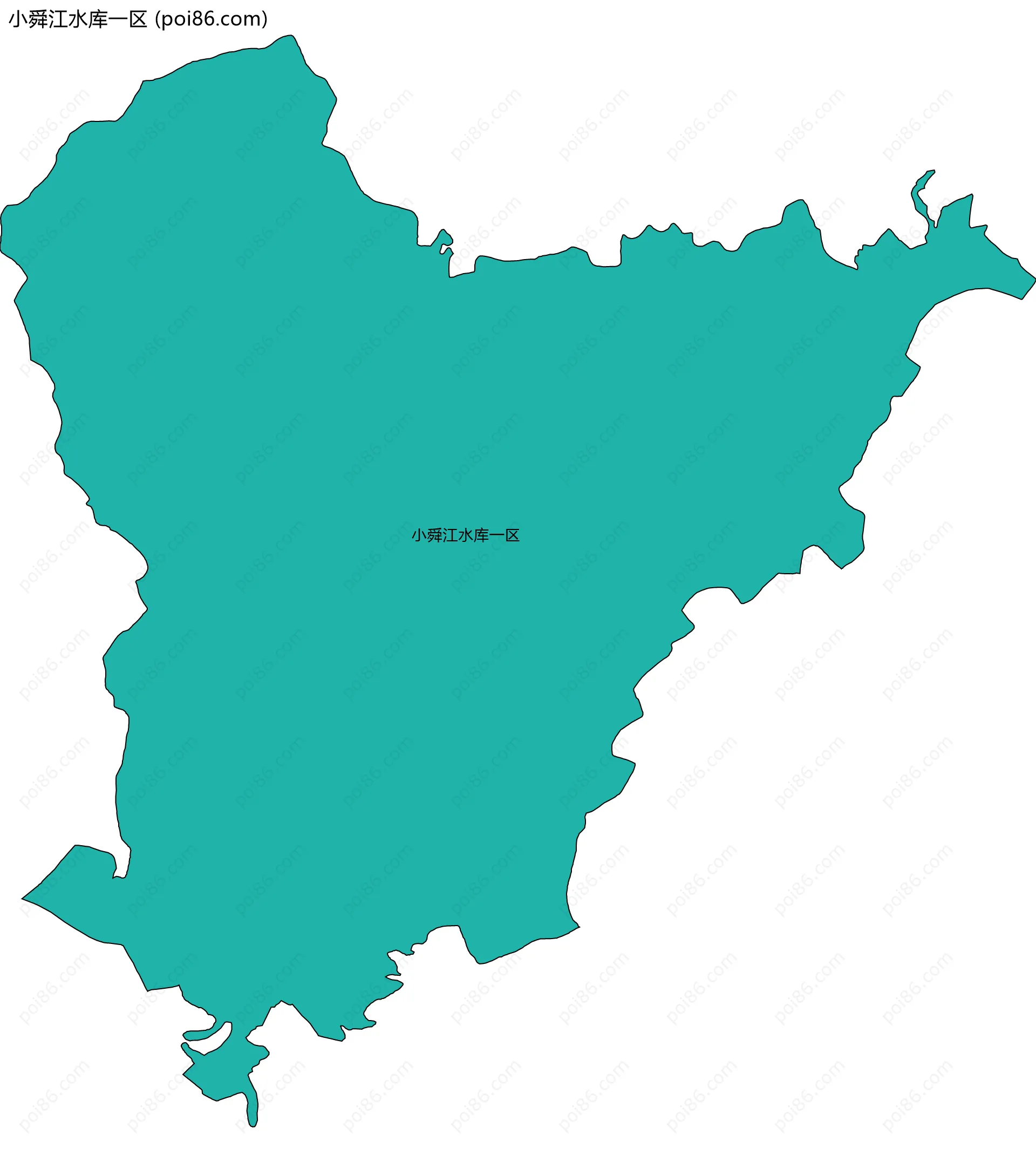 小舜江水库一区边界地图