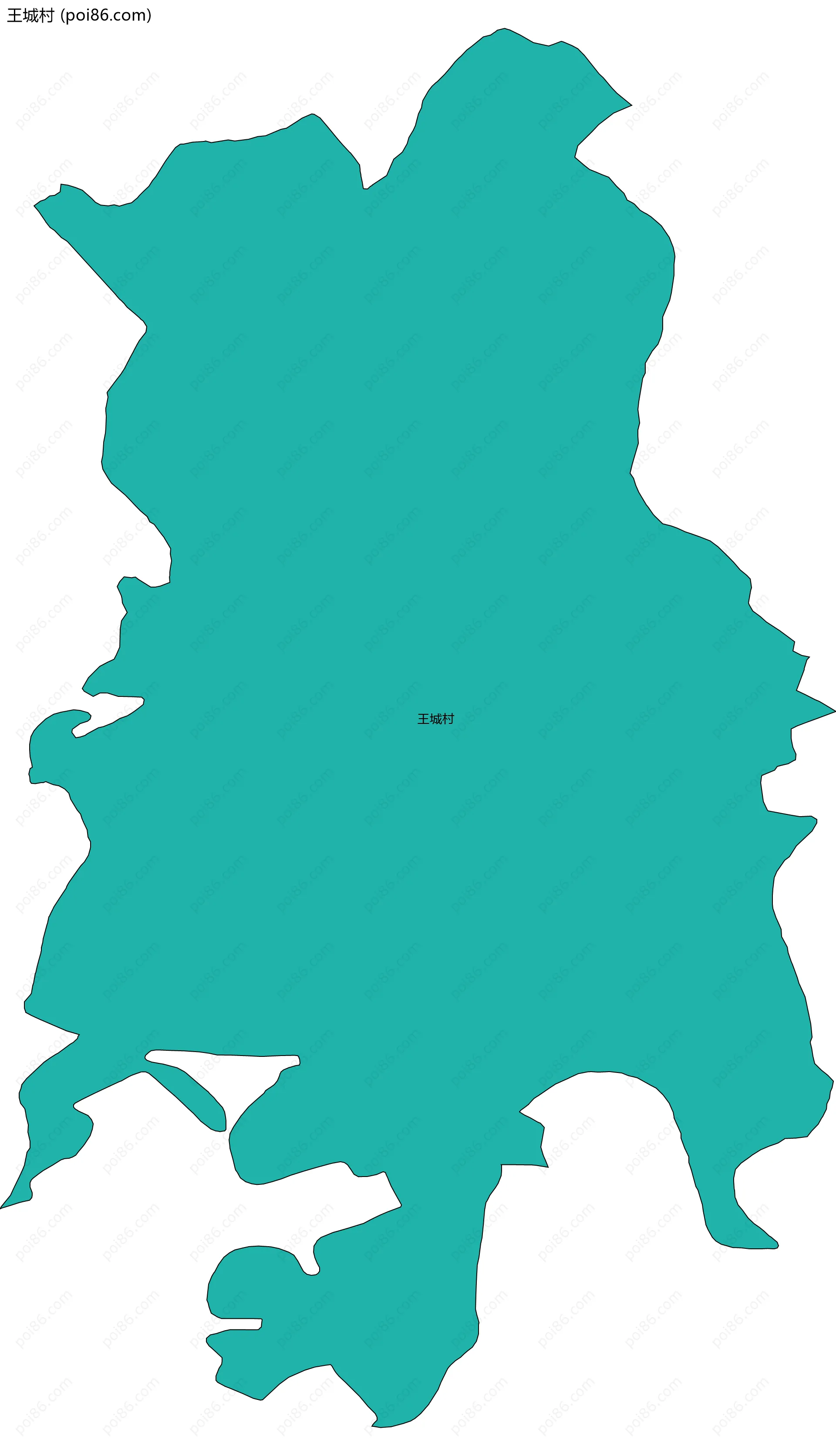 王城村边界地图