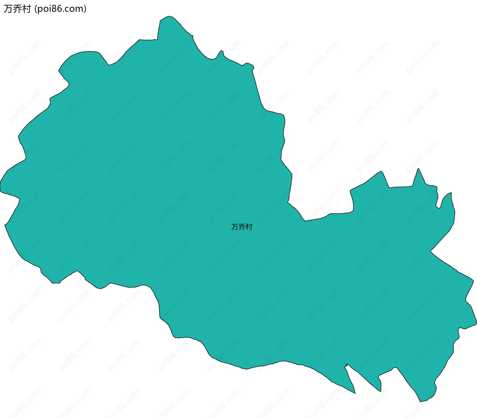 万乔村边界地图