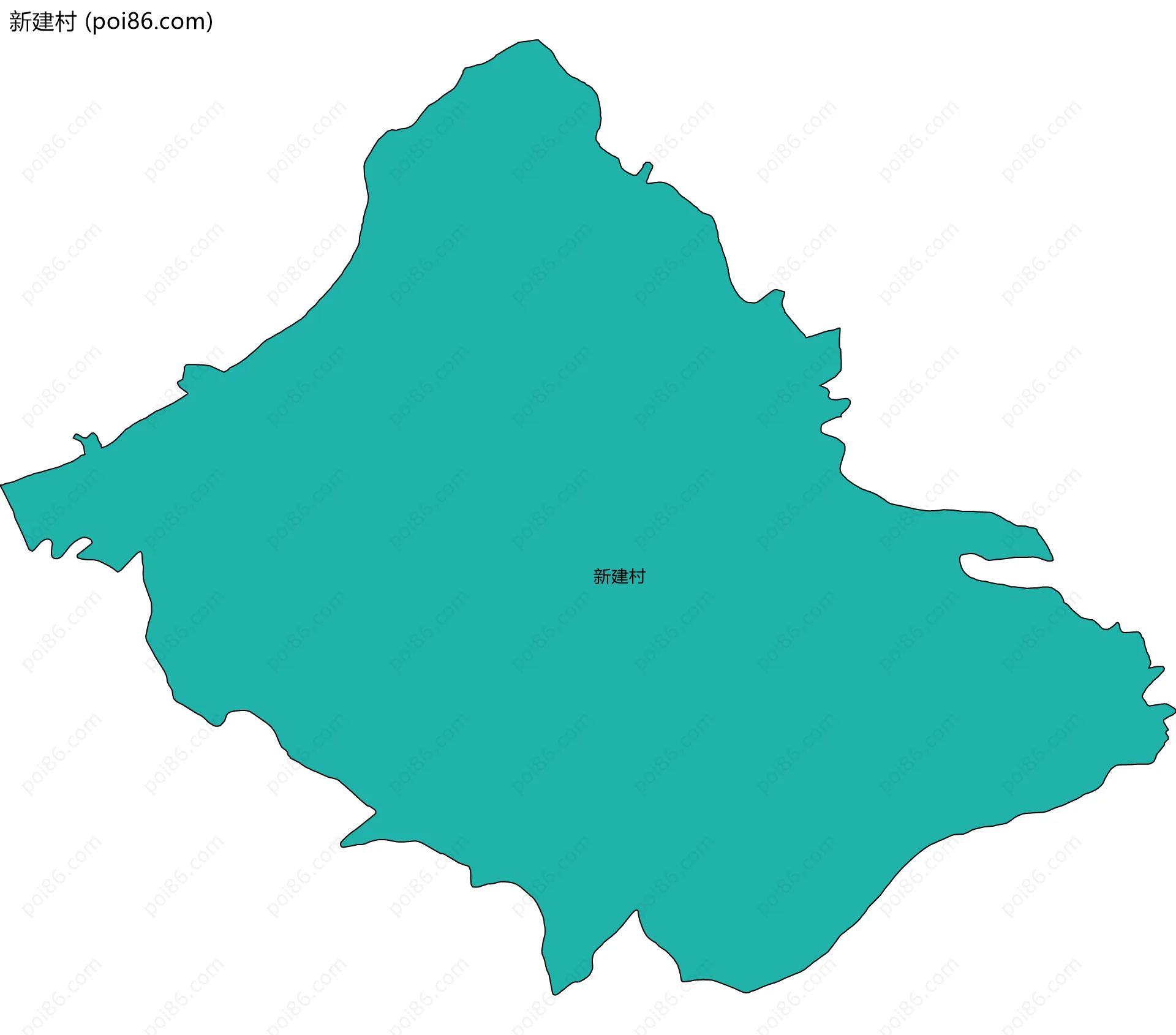 新建村边界地图
