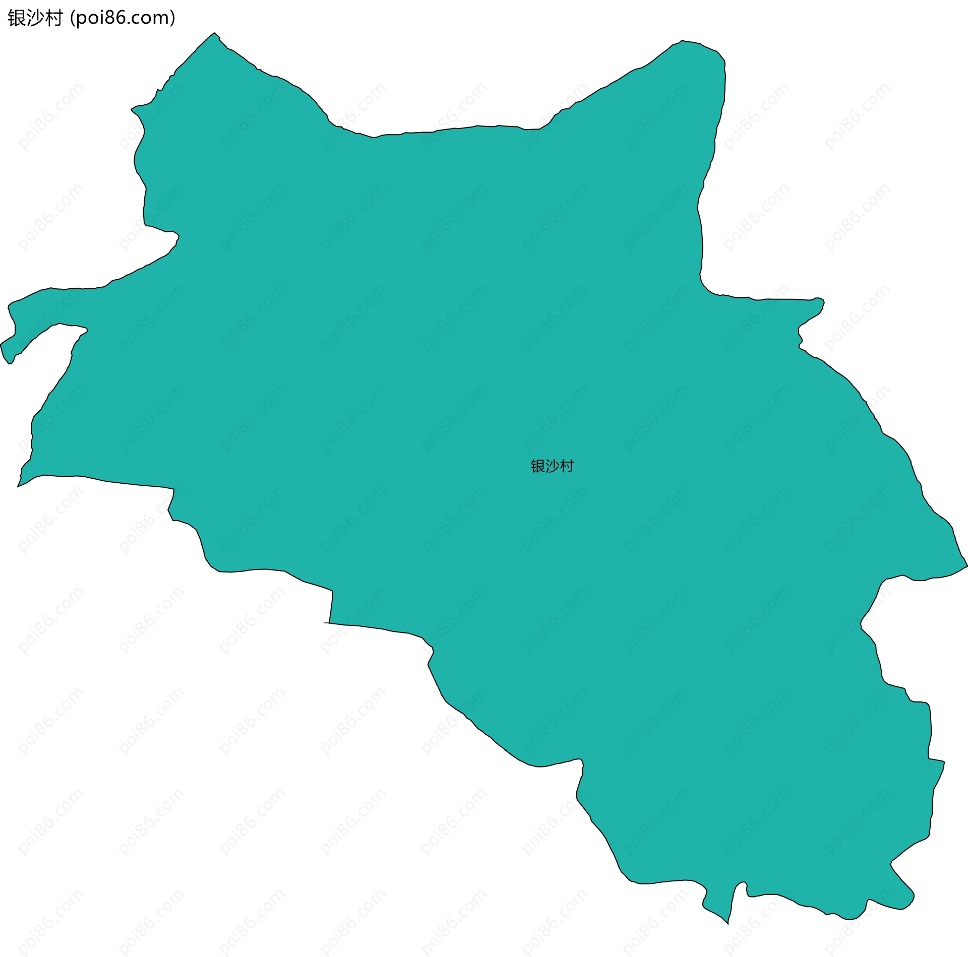 银沙村边界地图