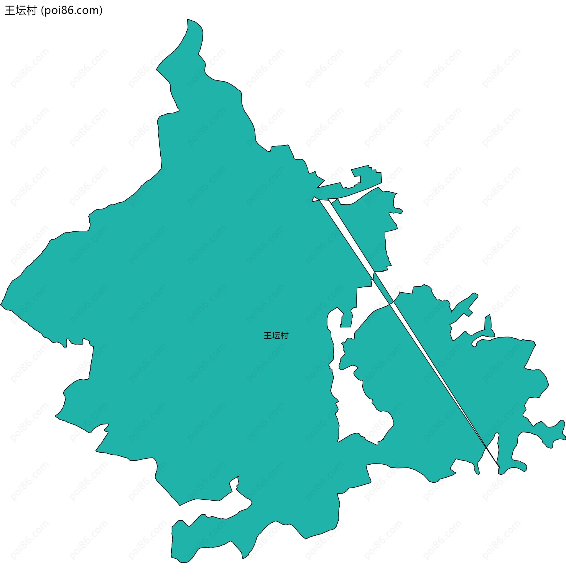 王坛村边界地图