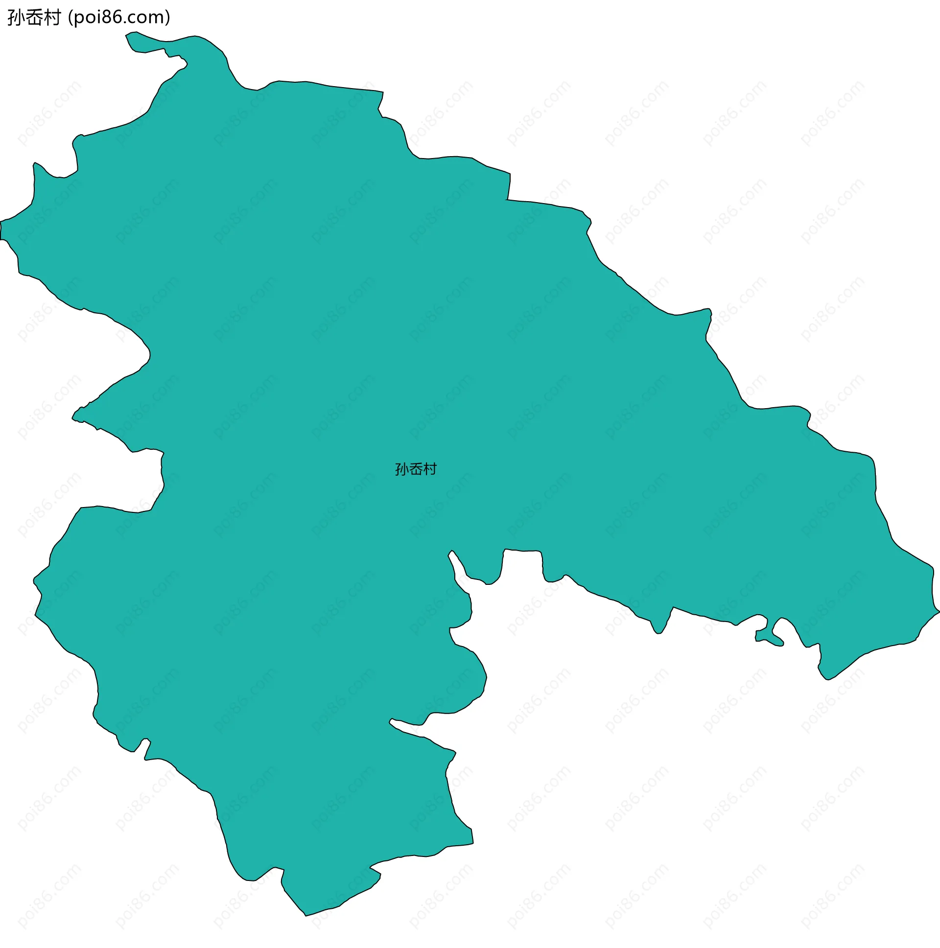 孙岙村边界地图