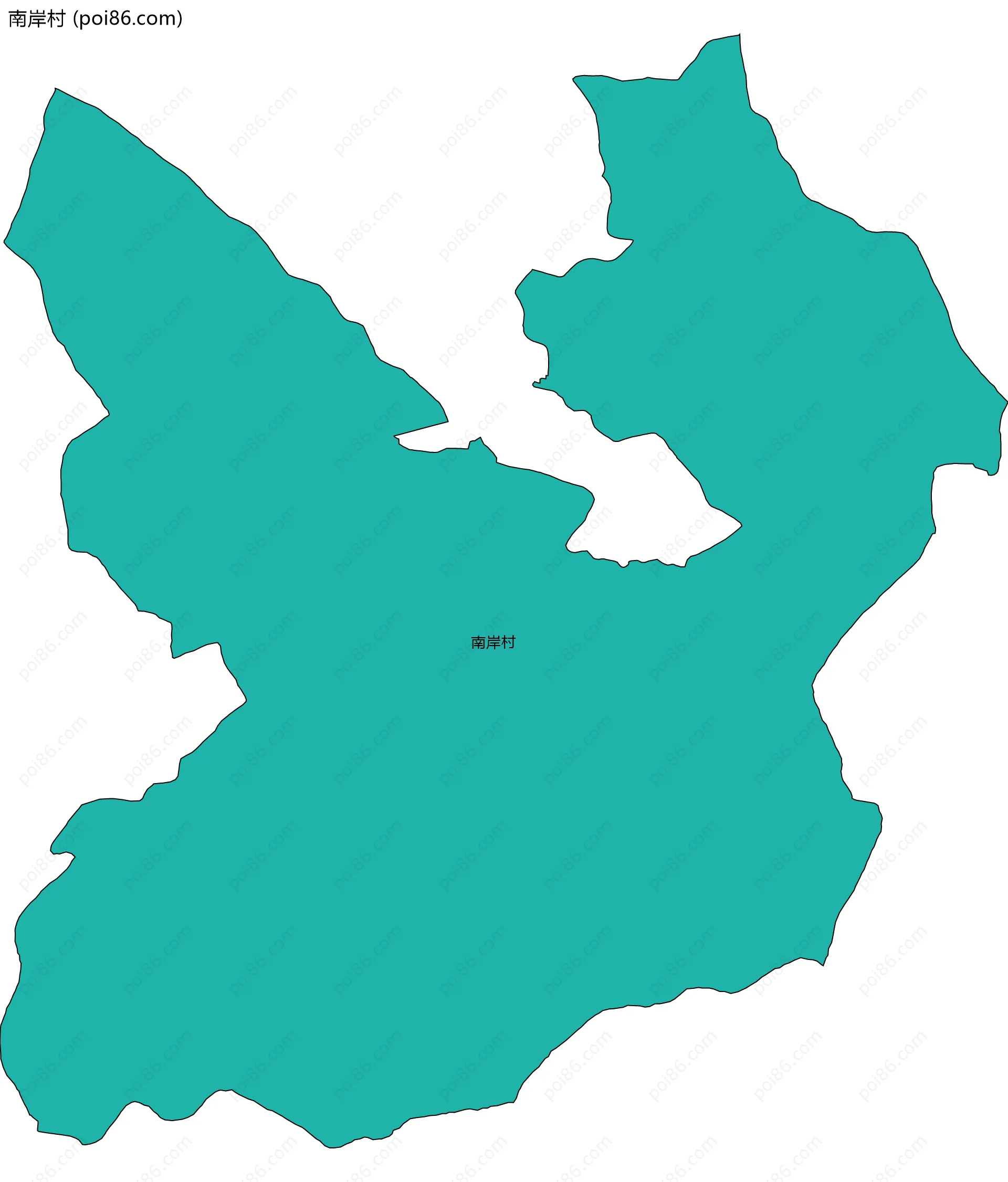南岸村边界地图