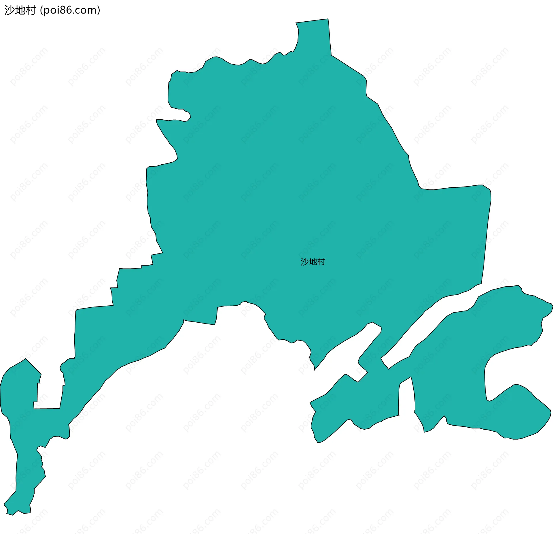 沙地村边界地图