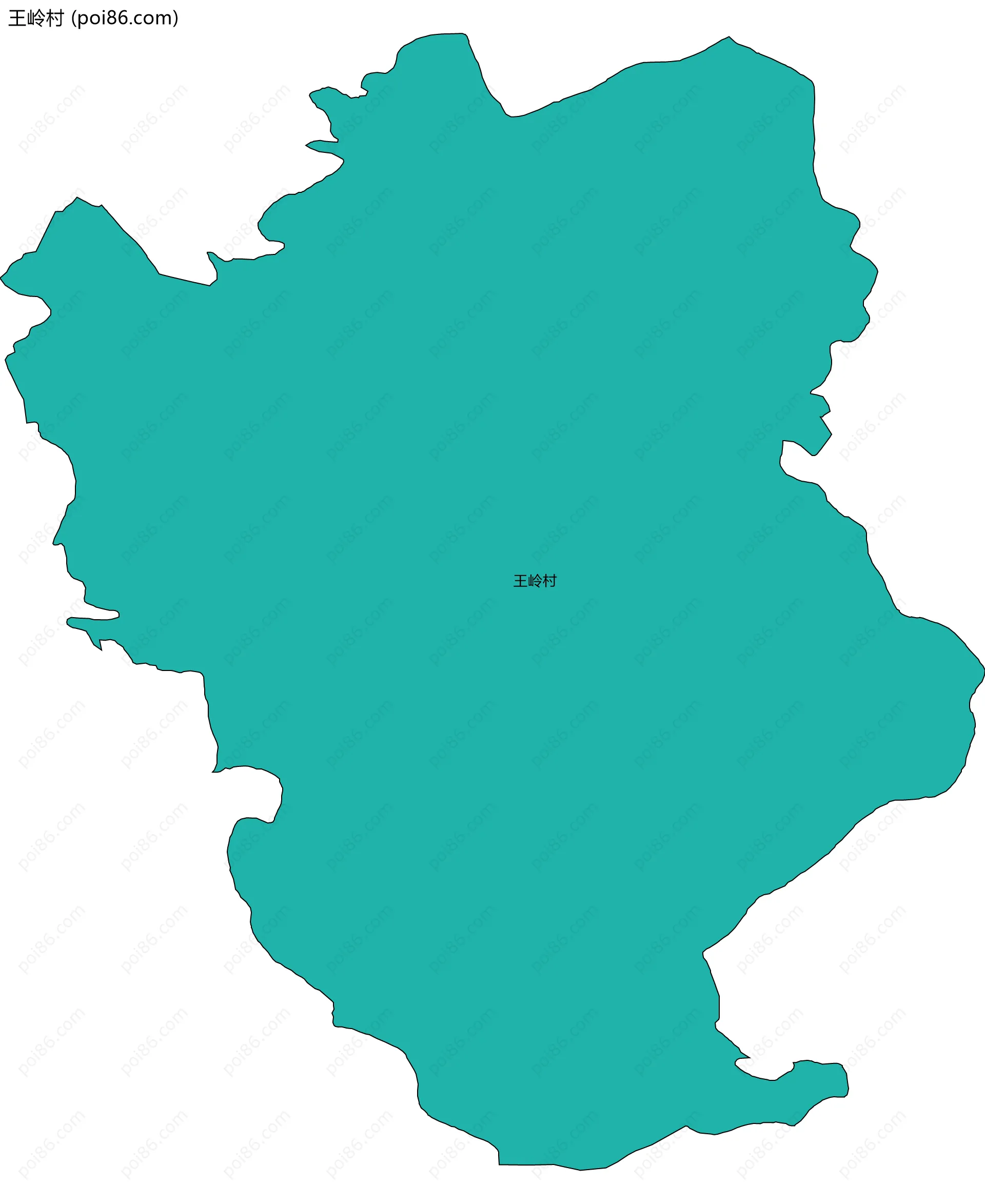 王岭村边界地图