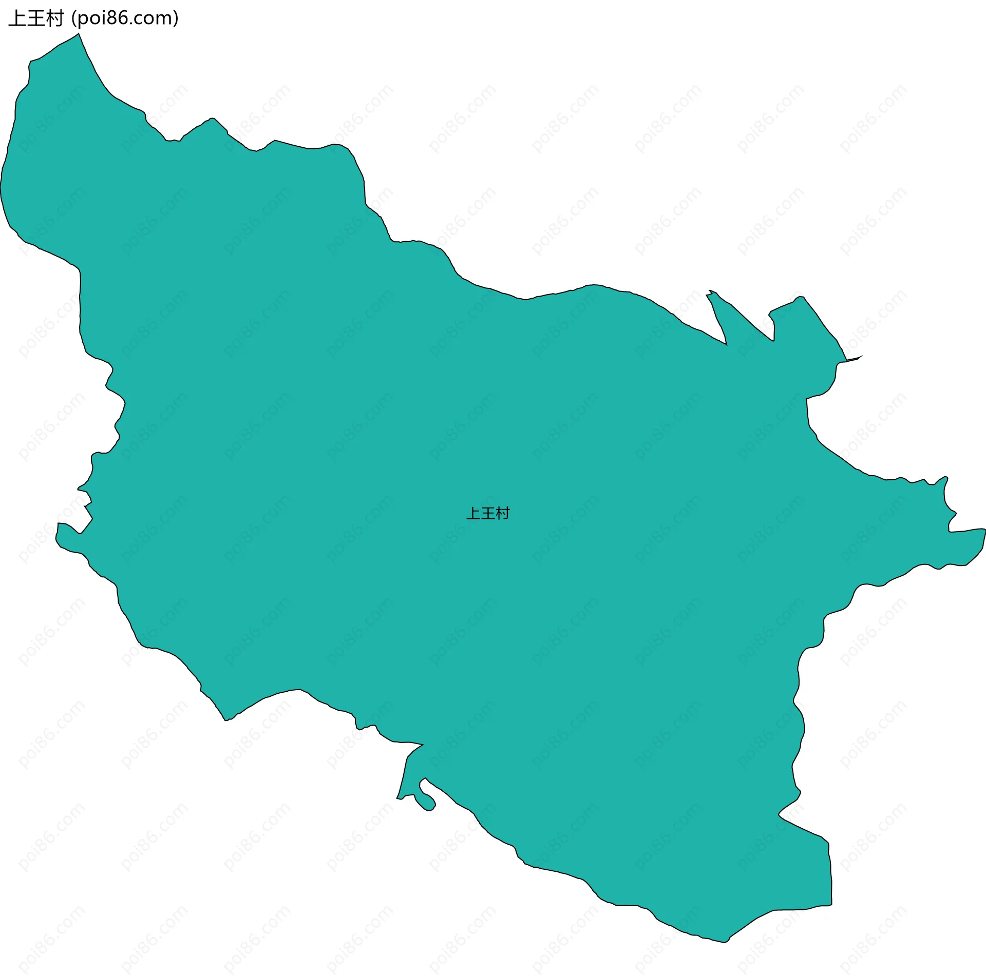 上王村边界地图