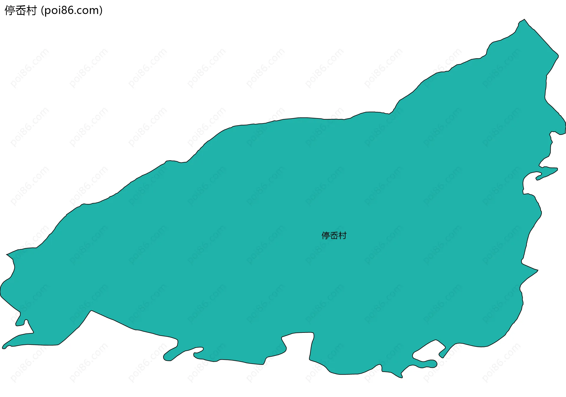 停岙村边界地图