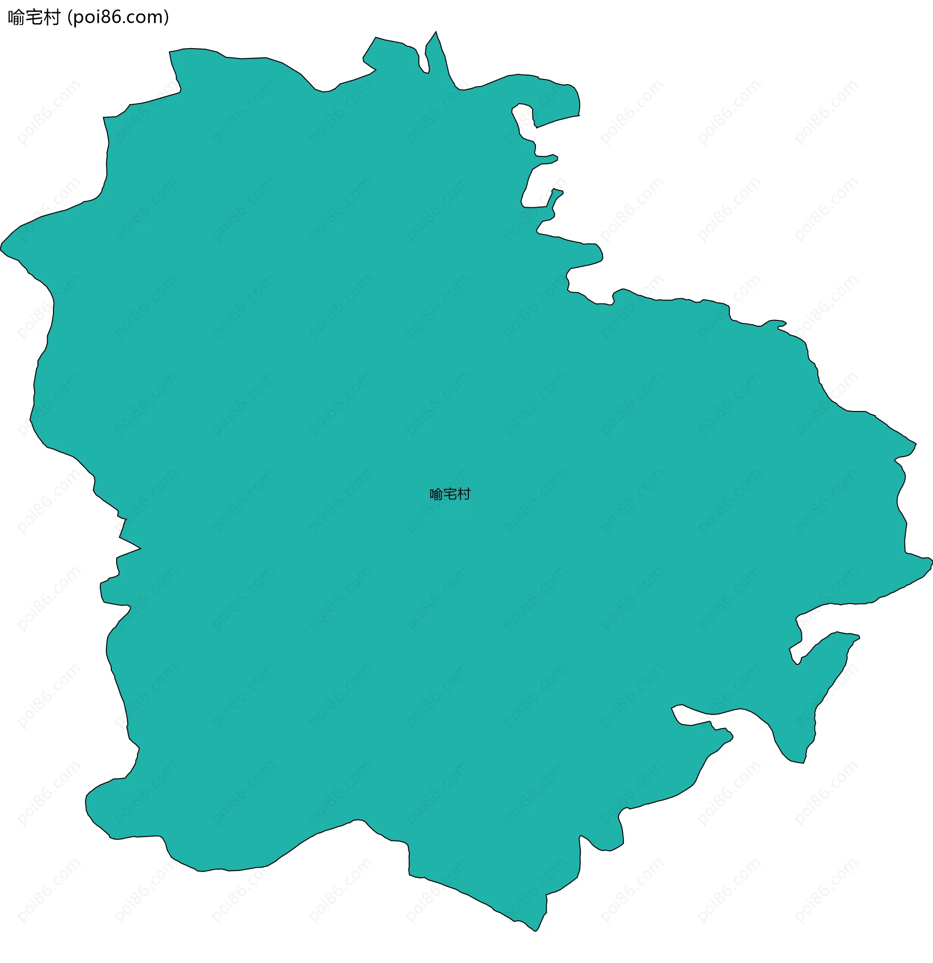 喻宅村边界地图