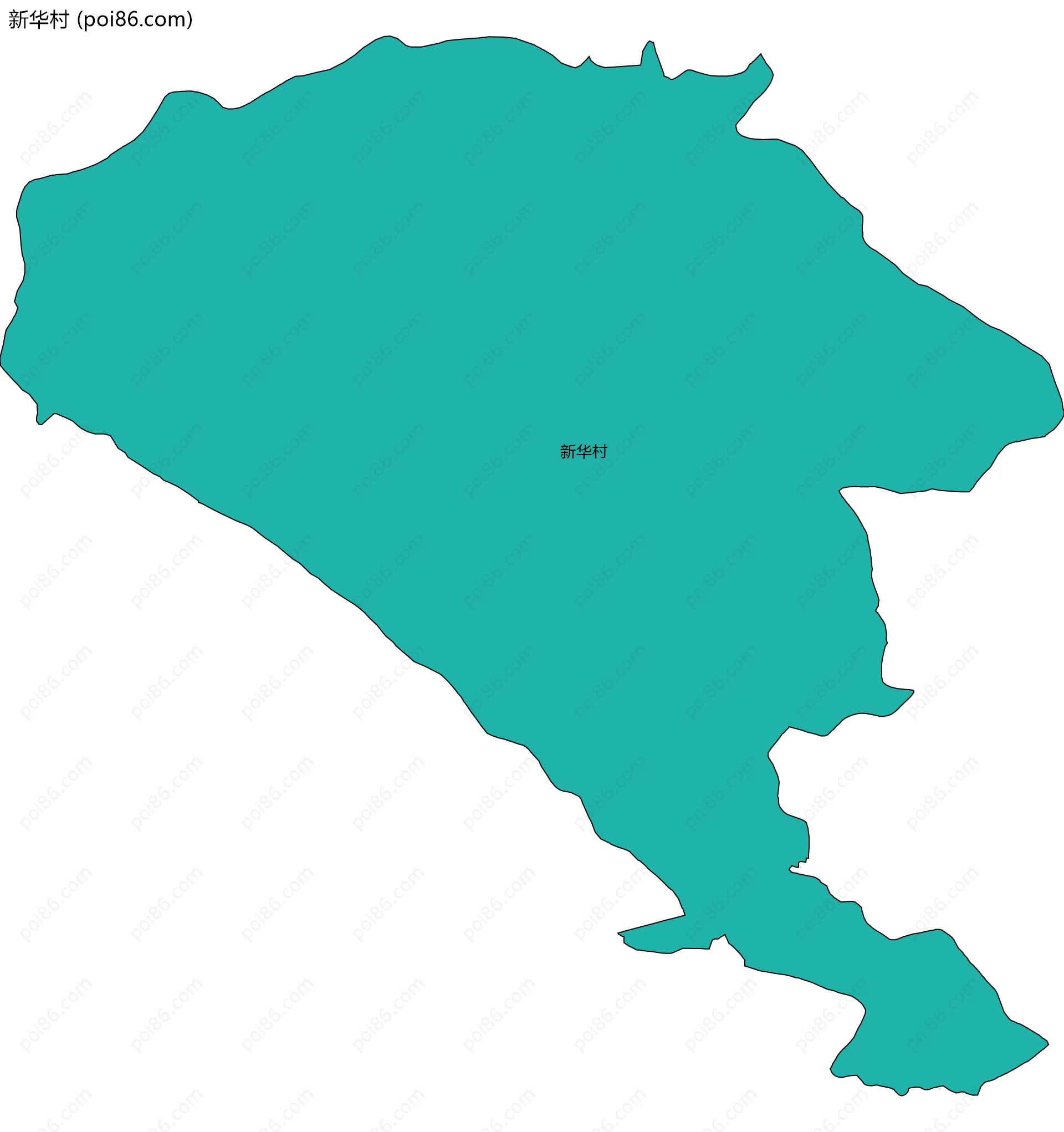 新华村边界地图