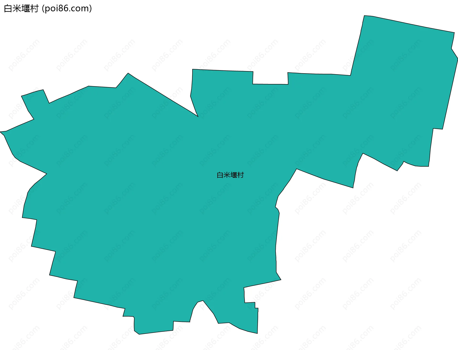 白米堰村边界地图