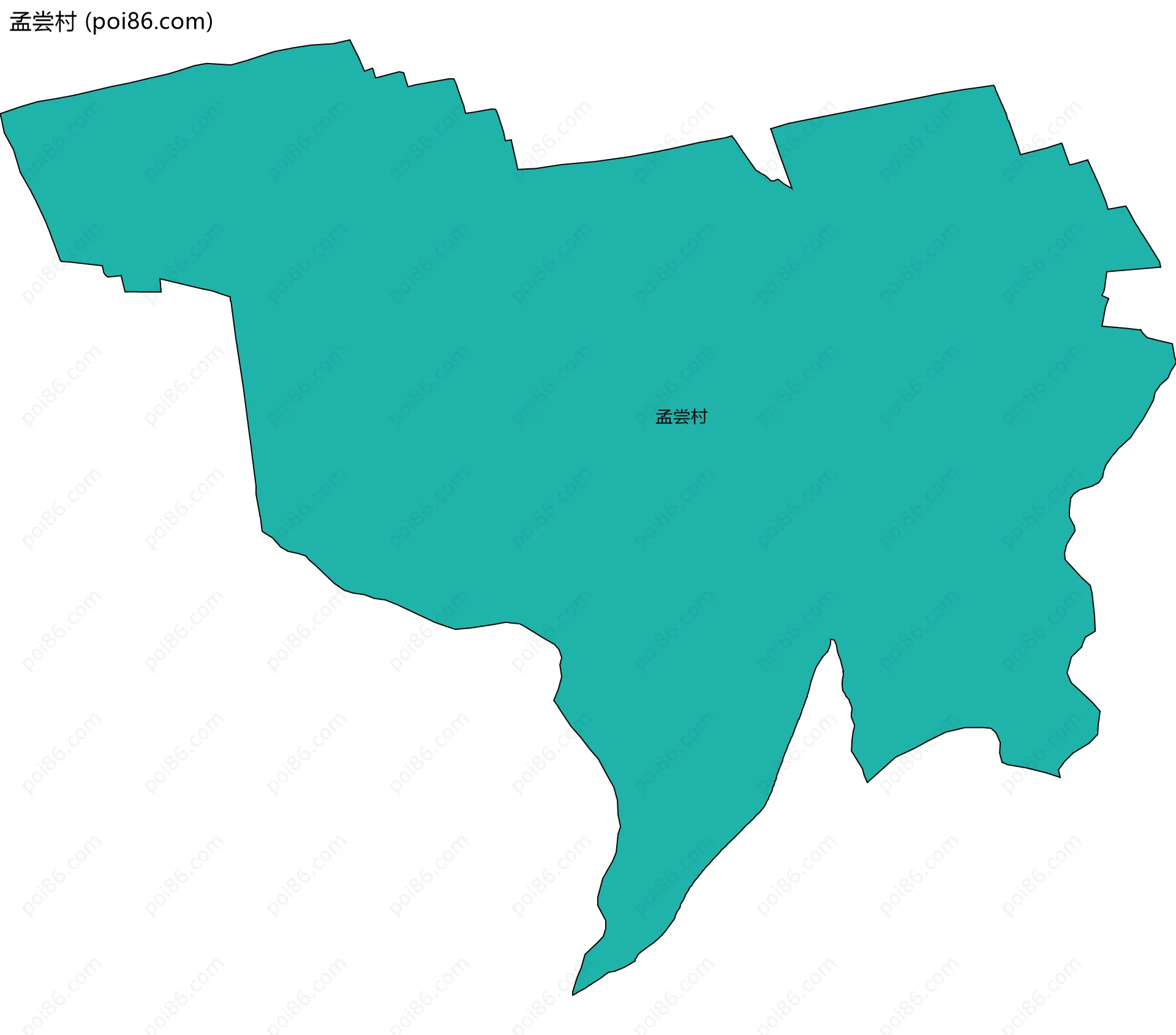 孟尝村边界地图