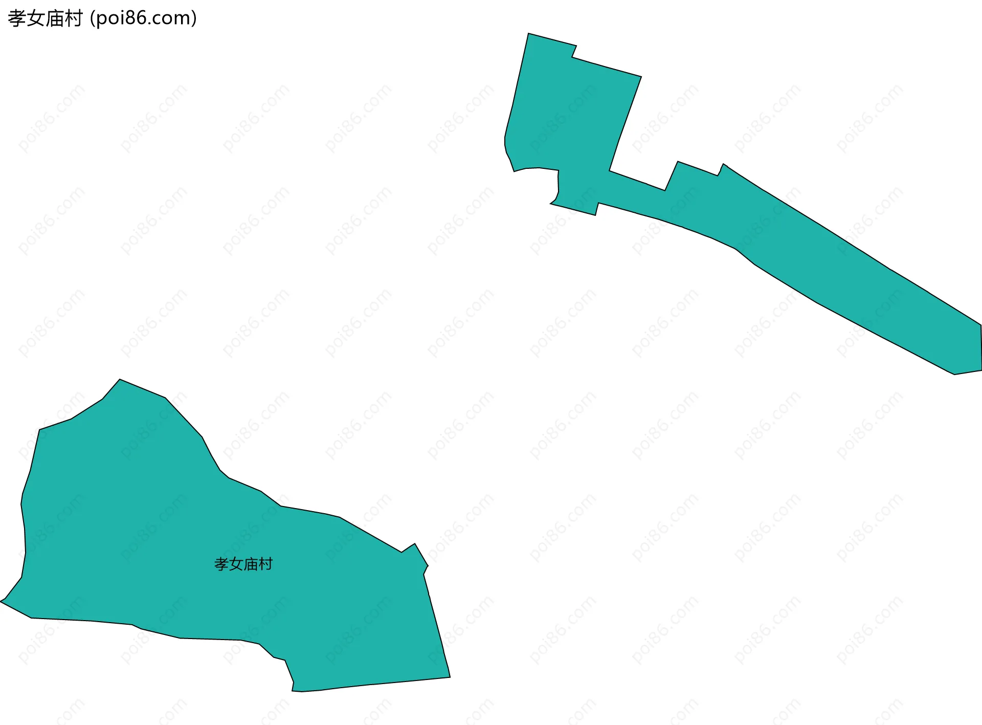 孝女庙村边界地图