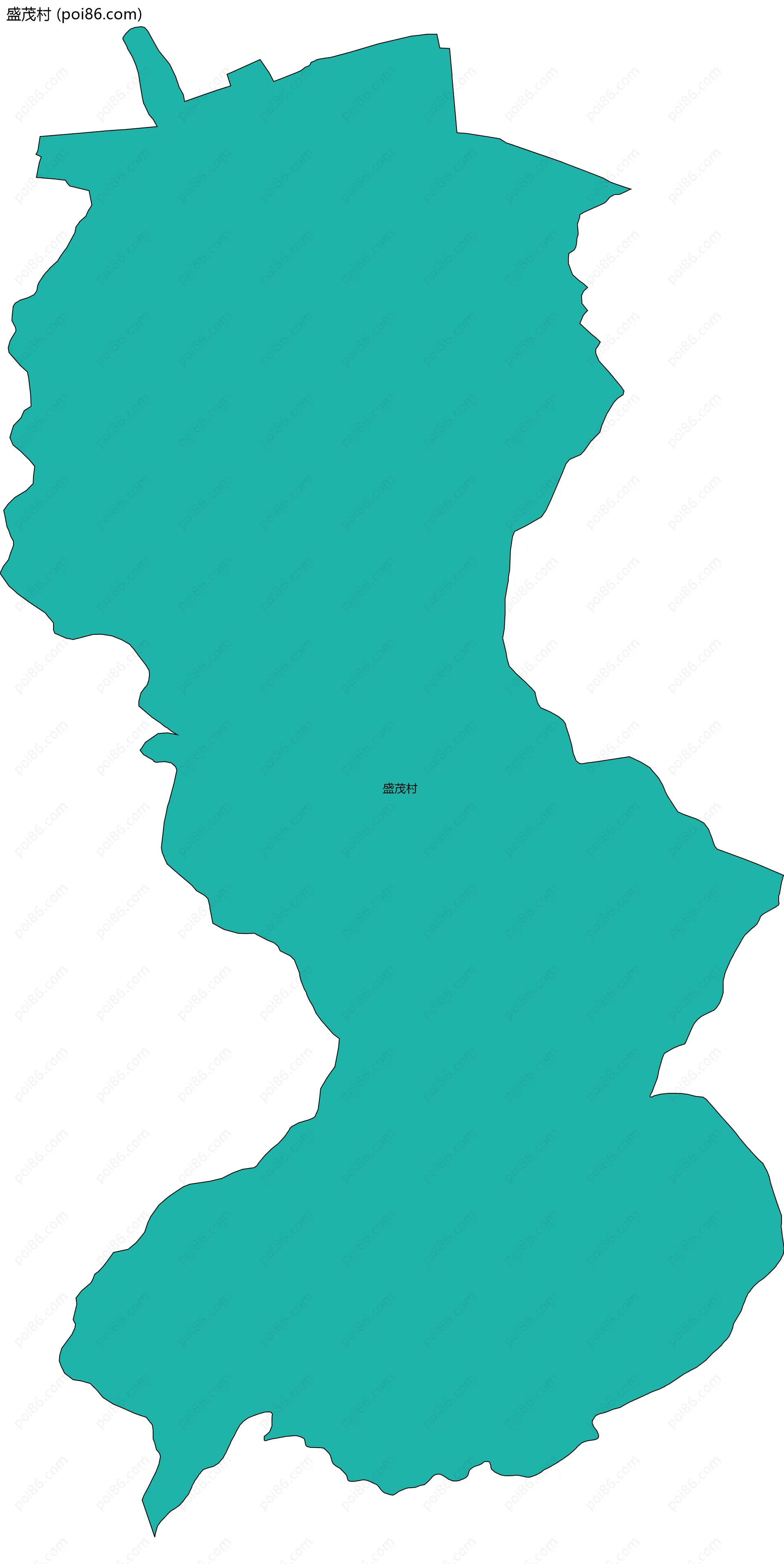 盛茂村边界地图