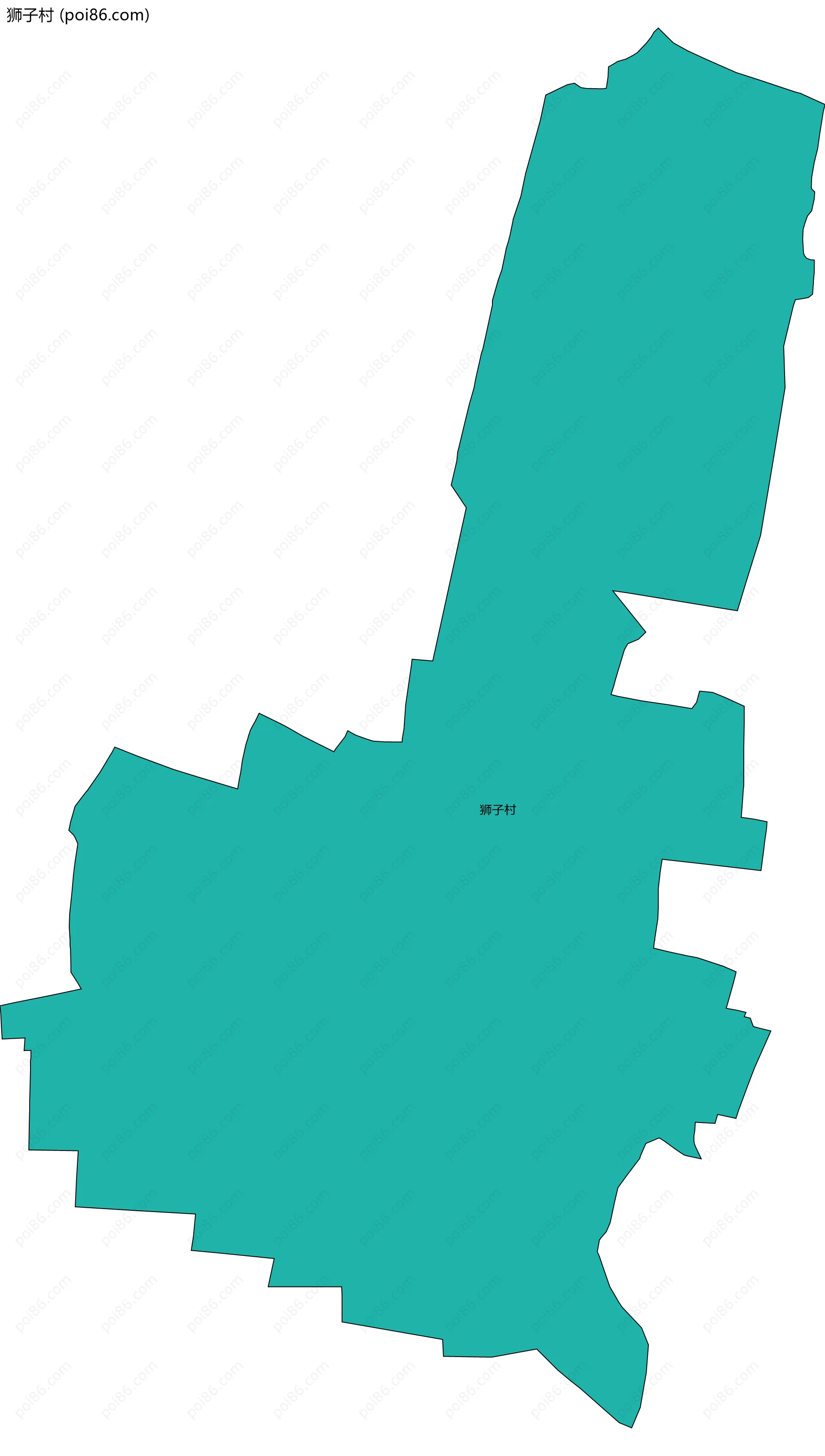 狮子村边界地图