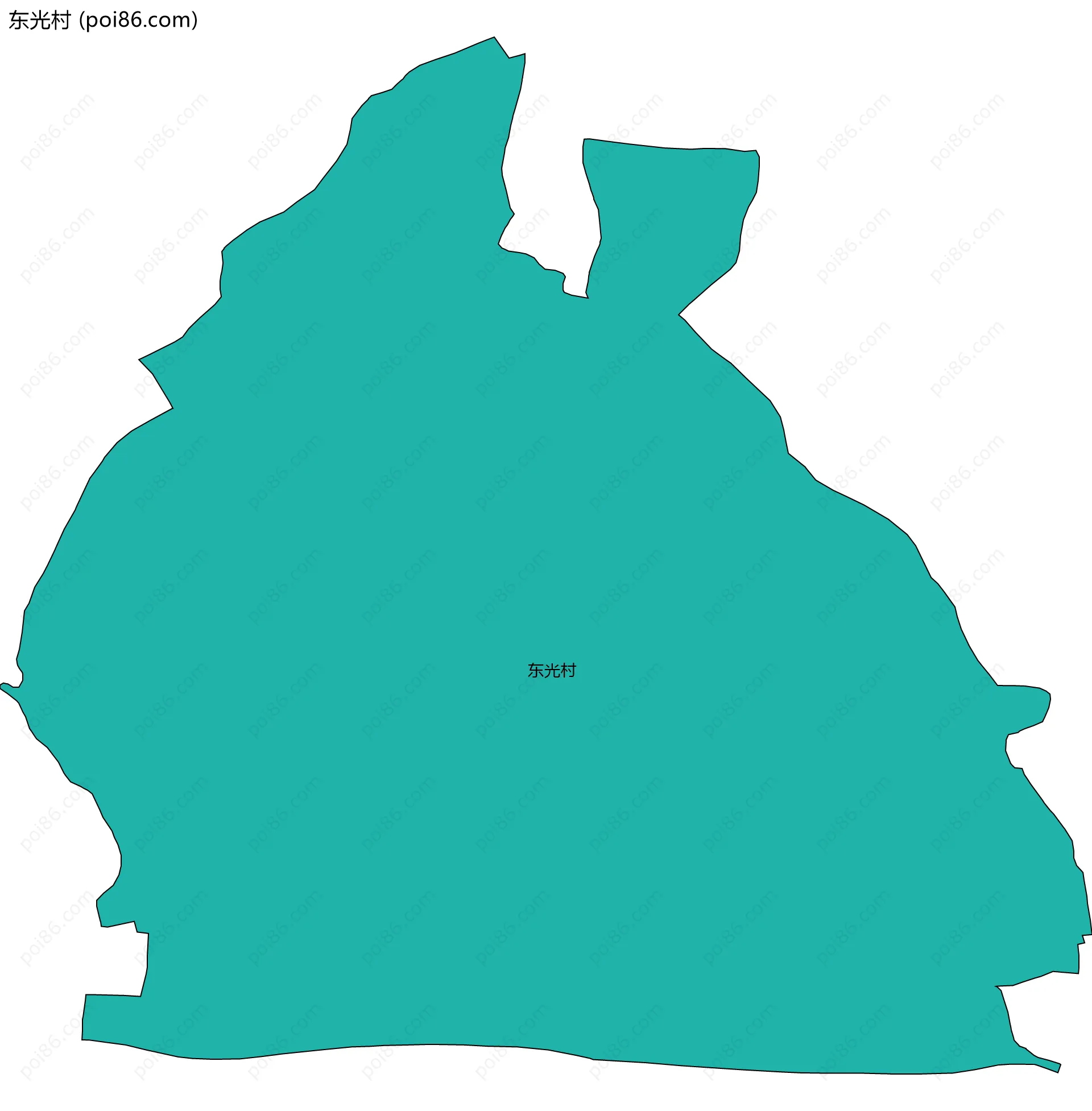 东光村边界地图