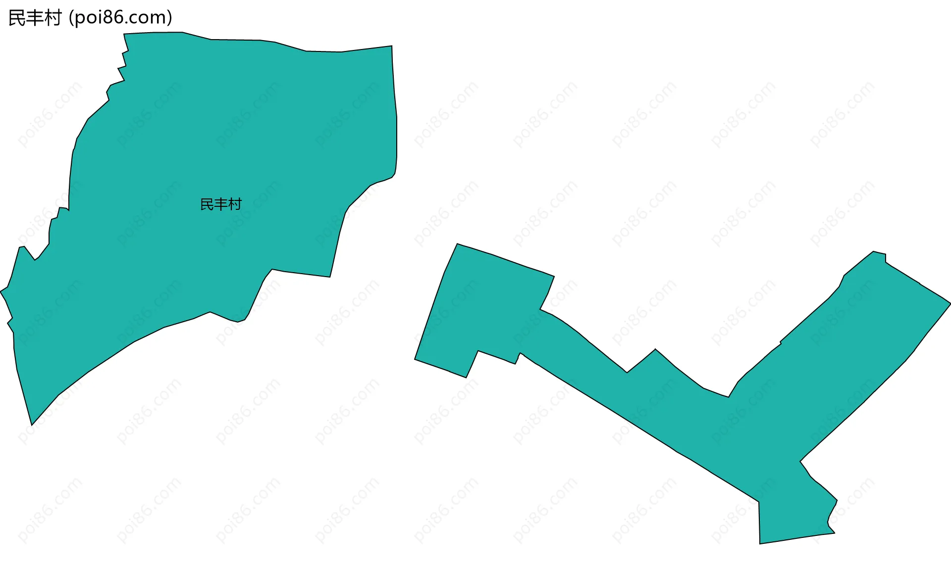 民丰村边界地图