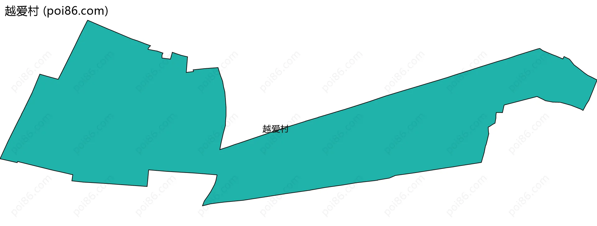 越爱村边界地图