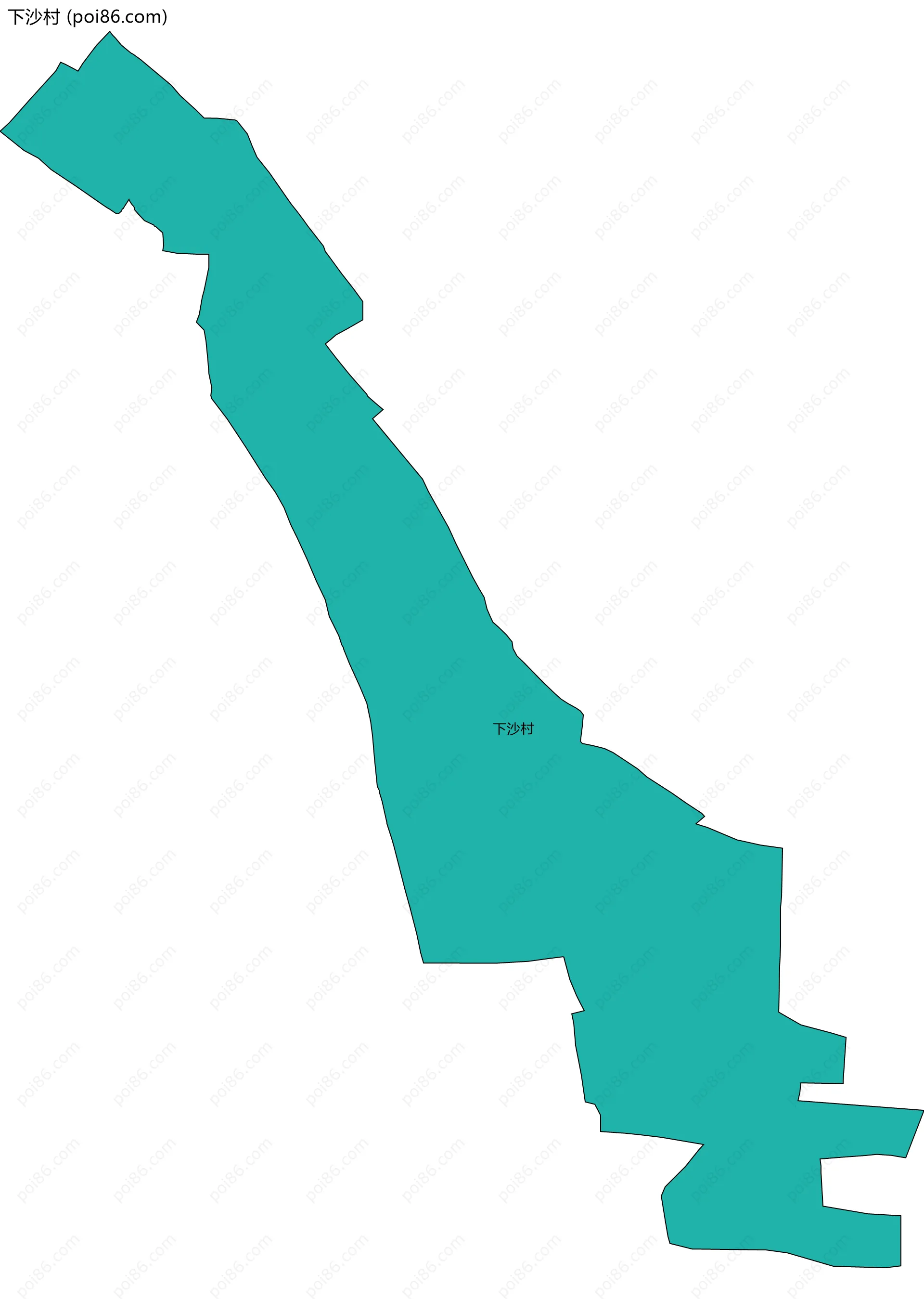 下沙村边界地图