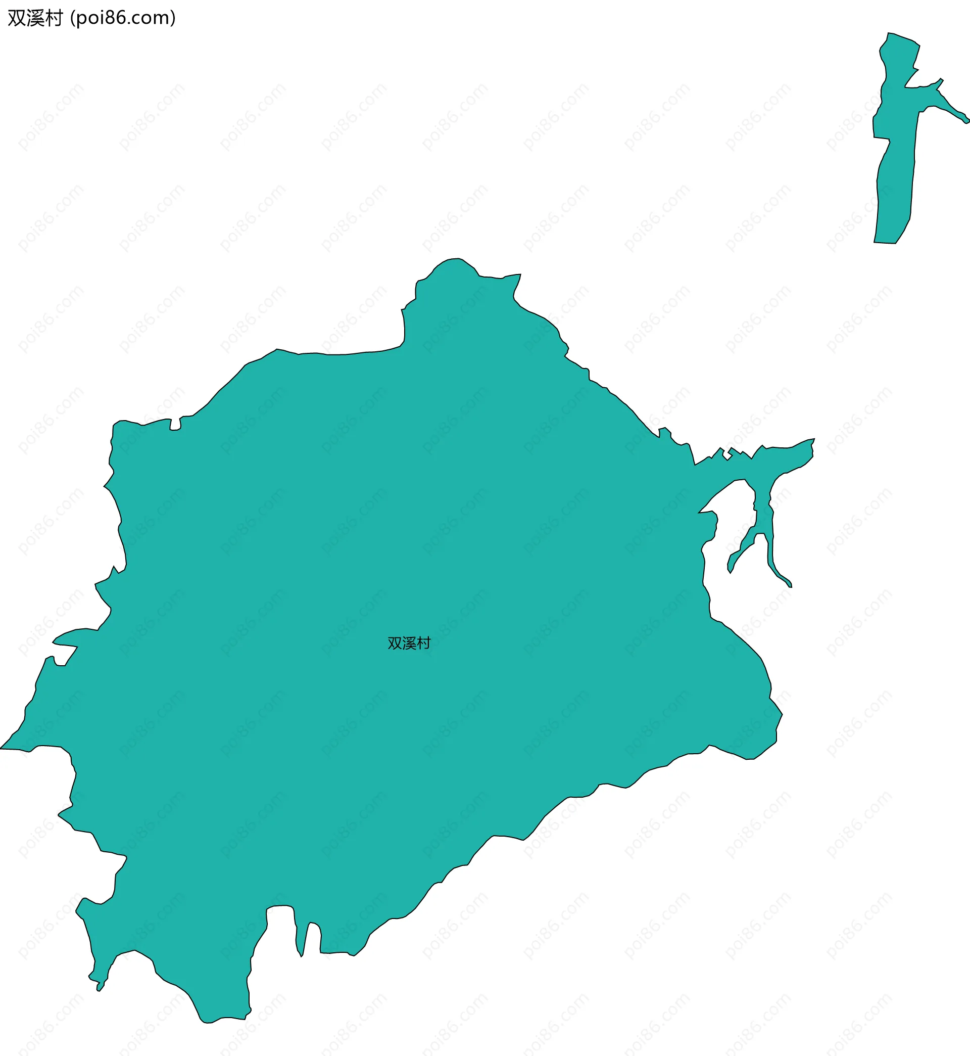 双溪村边界地图