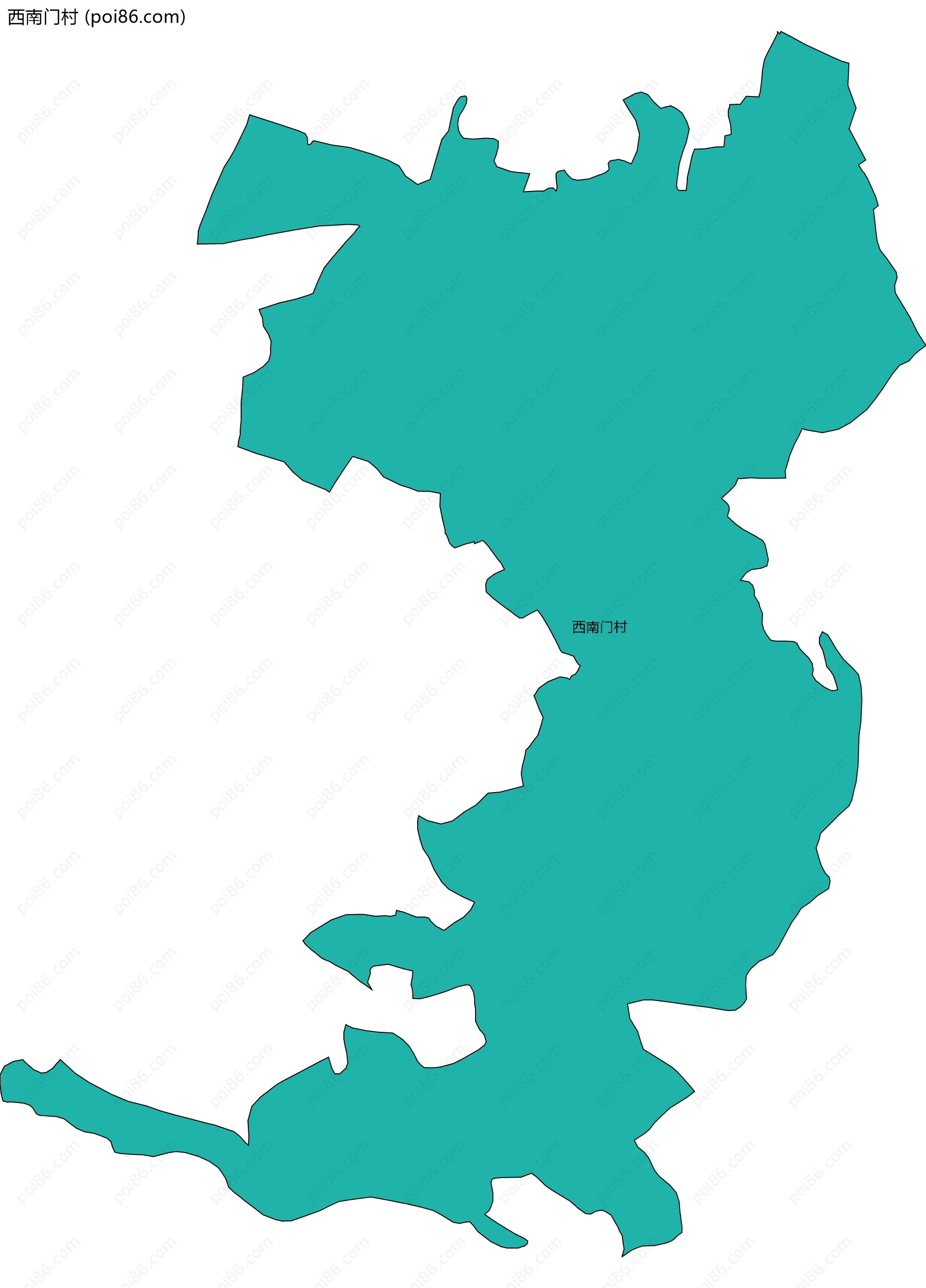 西南门村边界地图