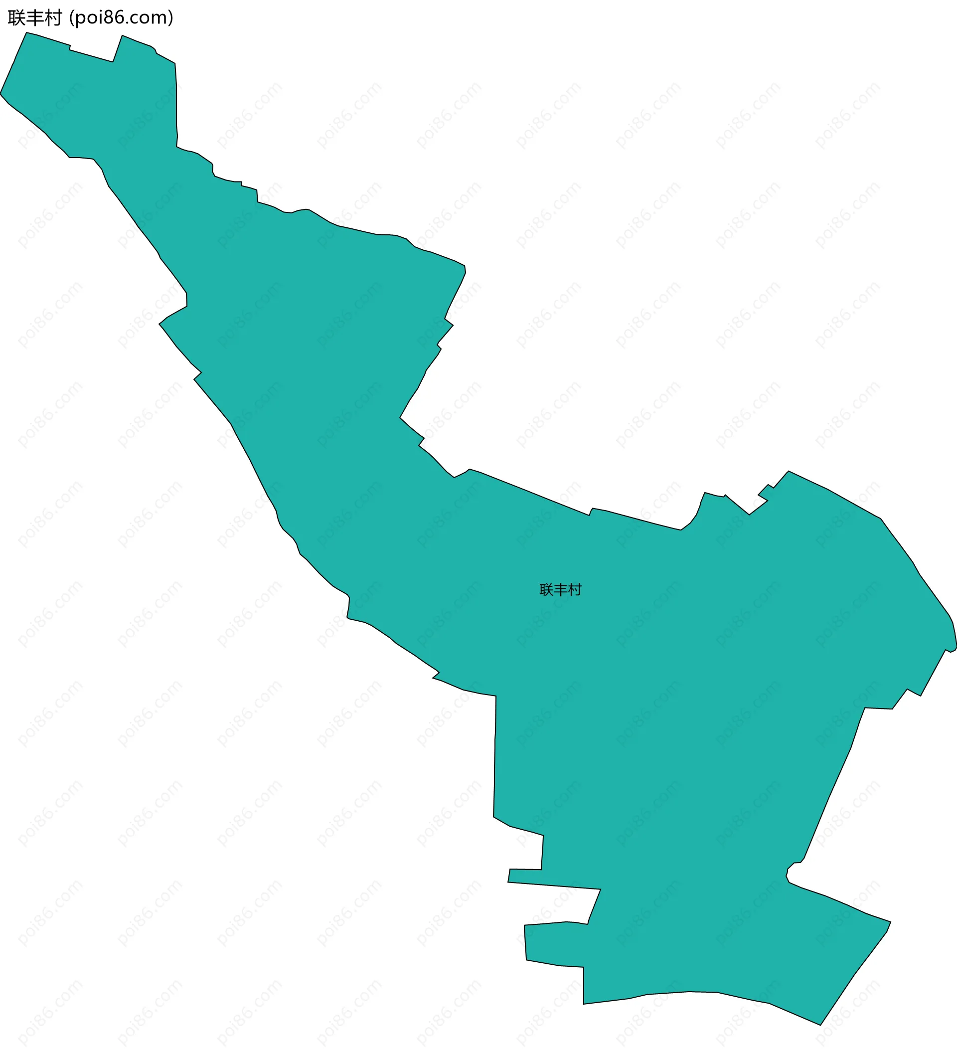 联丰村边界地图