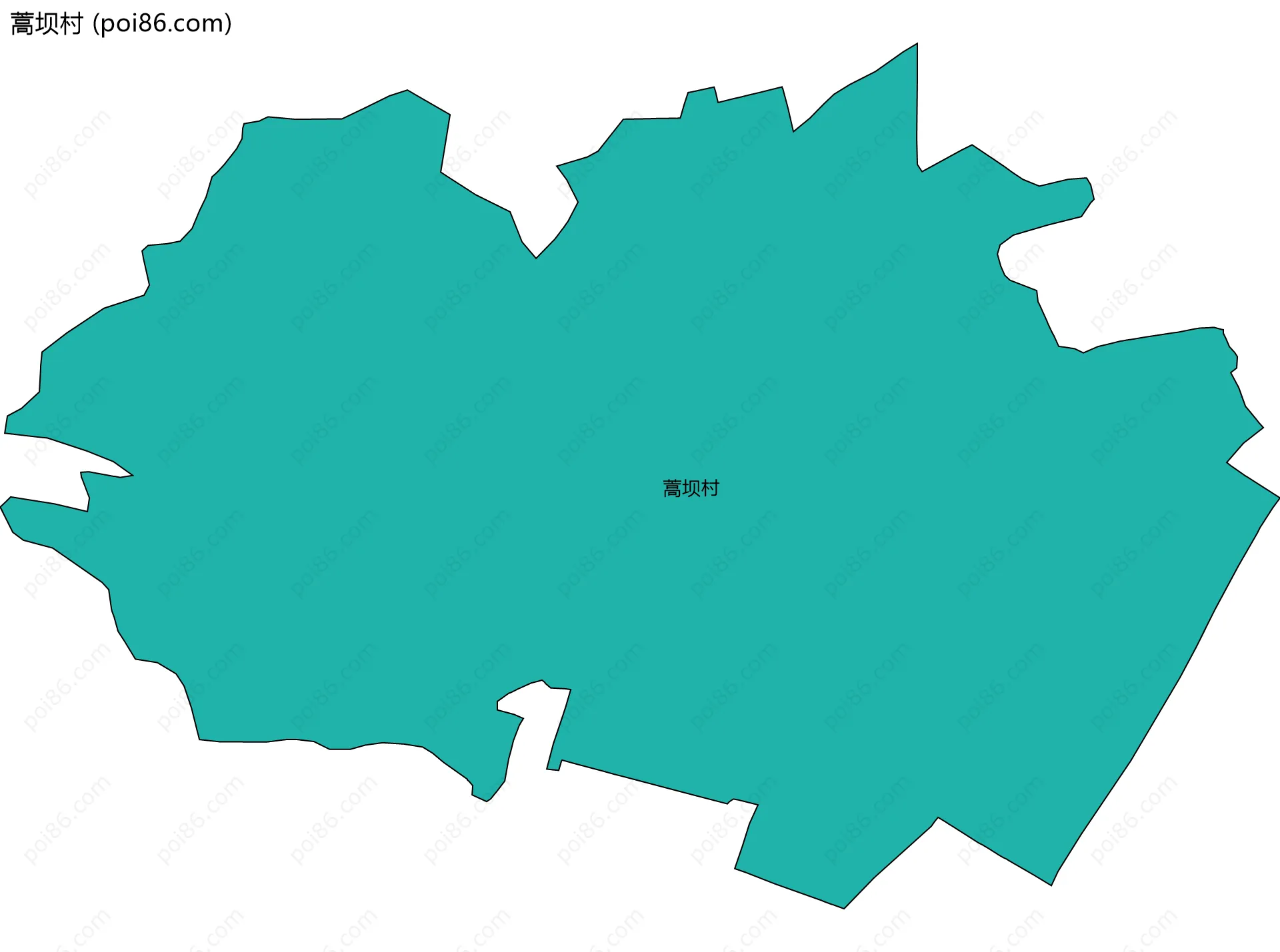 蒿坝村边界地图