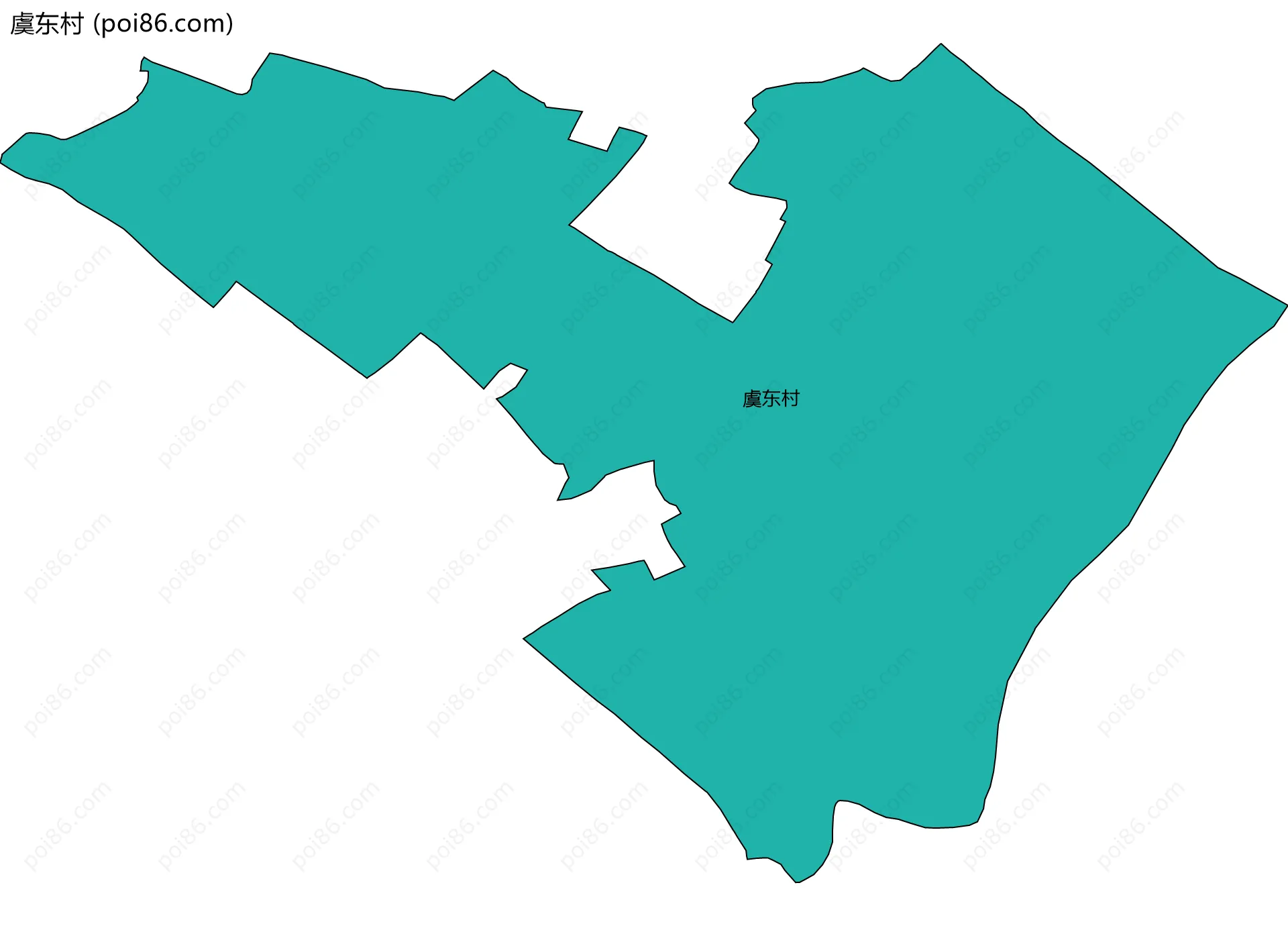 虞东村边界地图