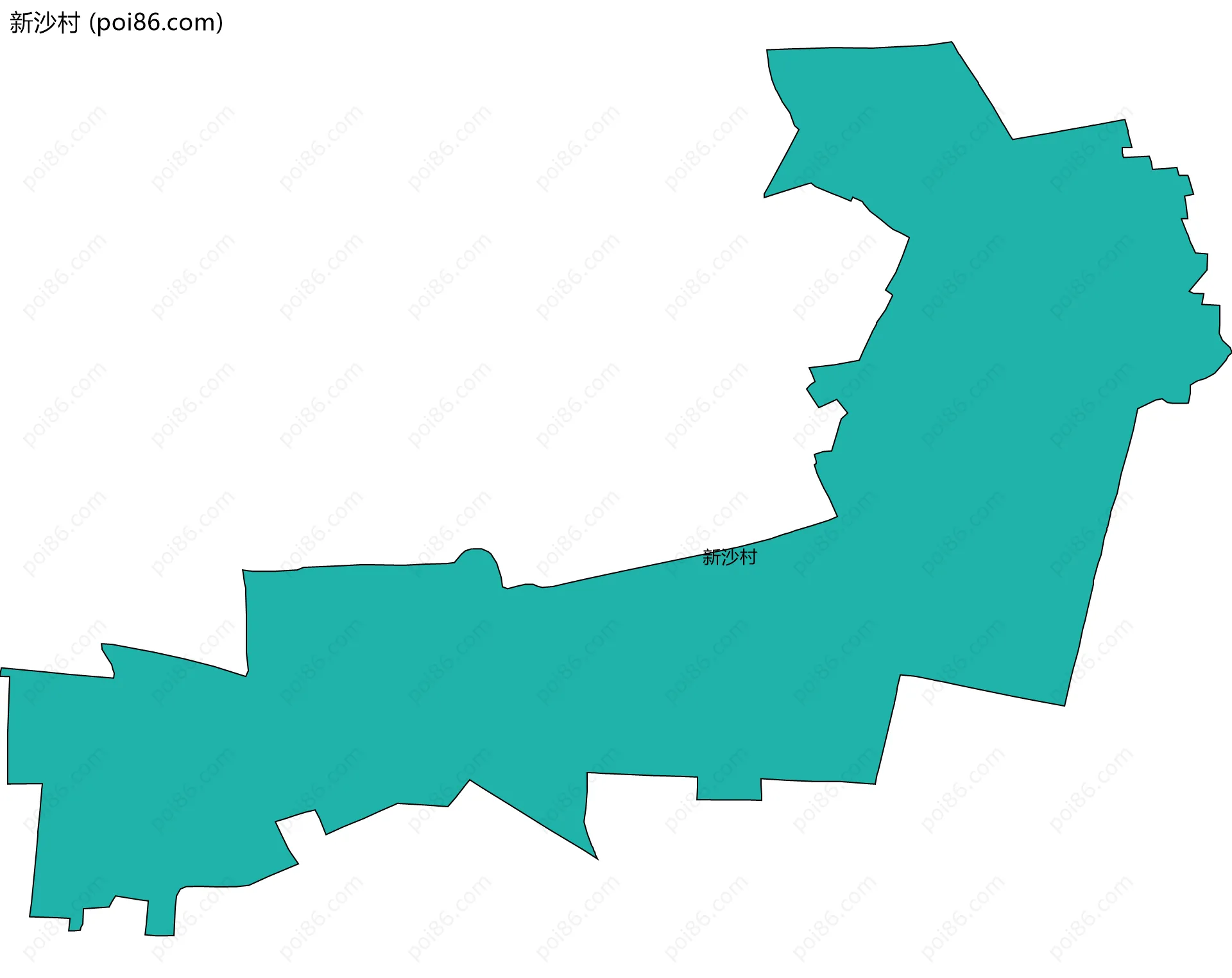 新沙村边界地图