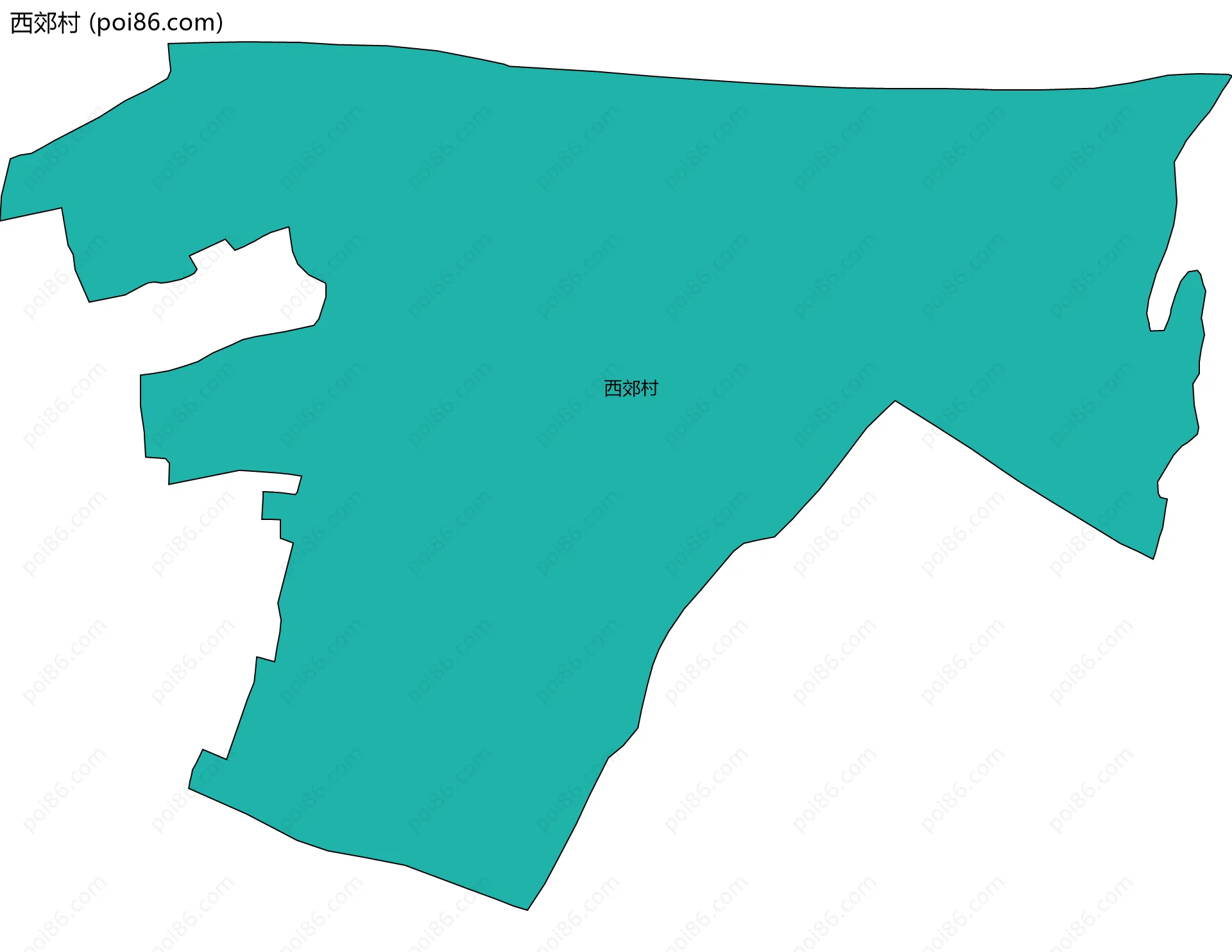 西郊村边界地图